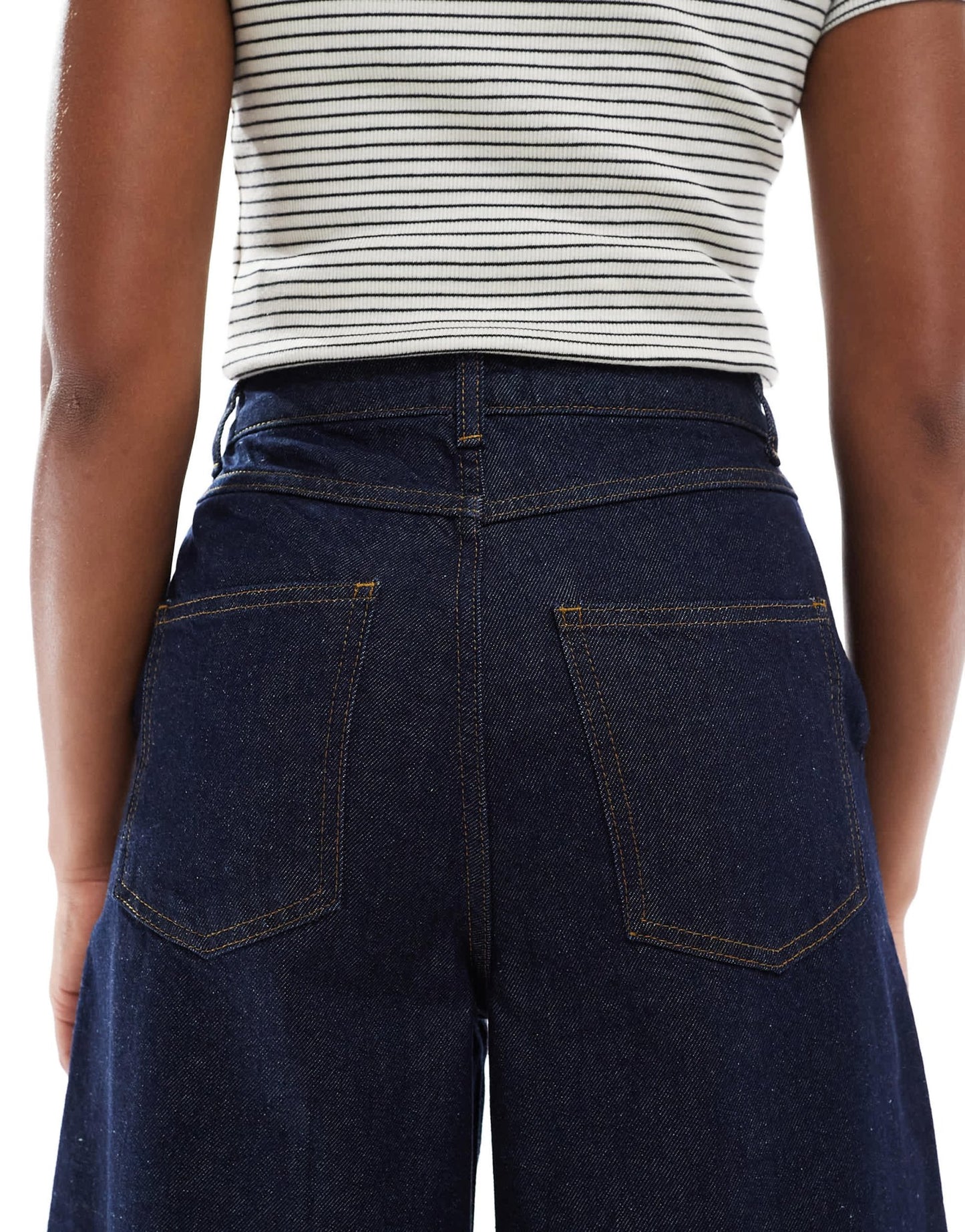 ASOS DESIGN wide leg jean with seam detail and deep hem stitch co - ord - ASOS Sample Sale