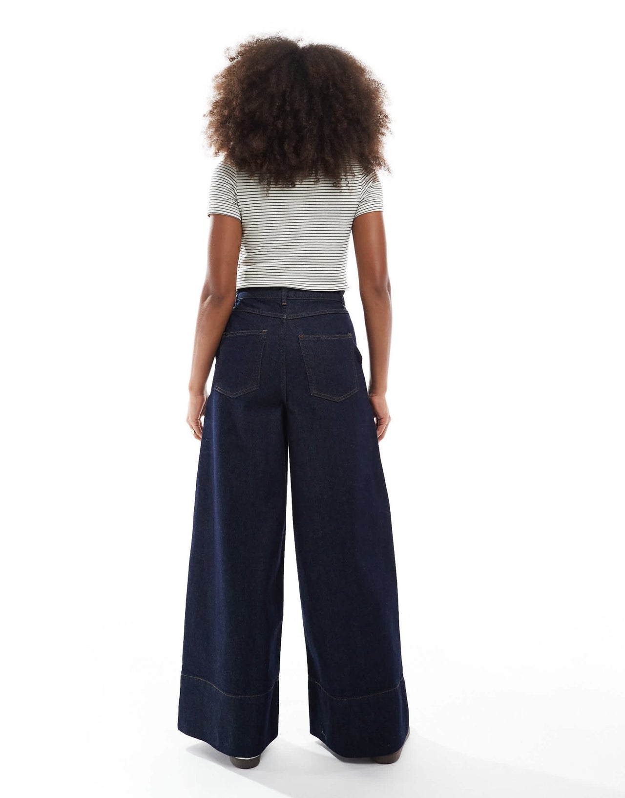 ASOS DESIGN wide leg jean with seam detail and deep hem stitch co - ord - ASOS Sample Sale