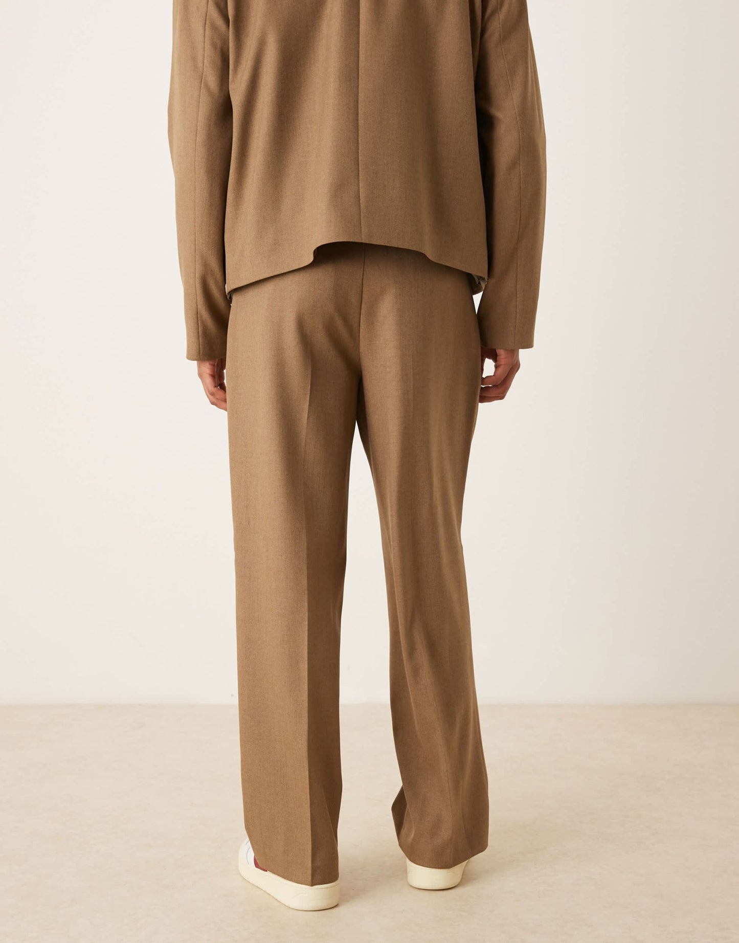 ASOS DESIGN wide leg suit trousers in brown - ASOS Sample Sale