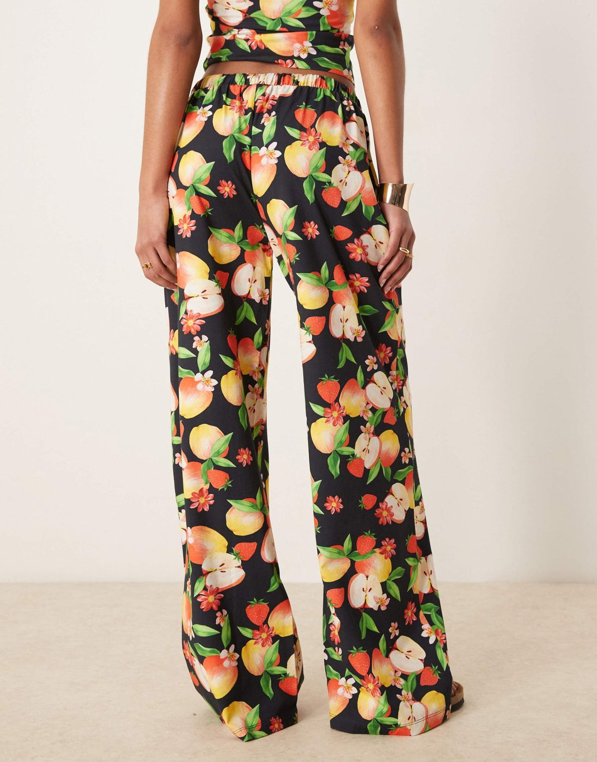 ASOS DESIGN wide leg trouser co-ord in fruit print - ASOS Sample Sale
