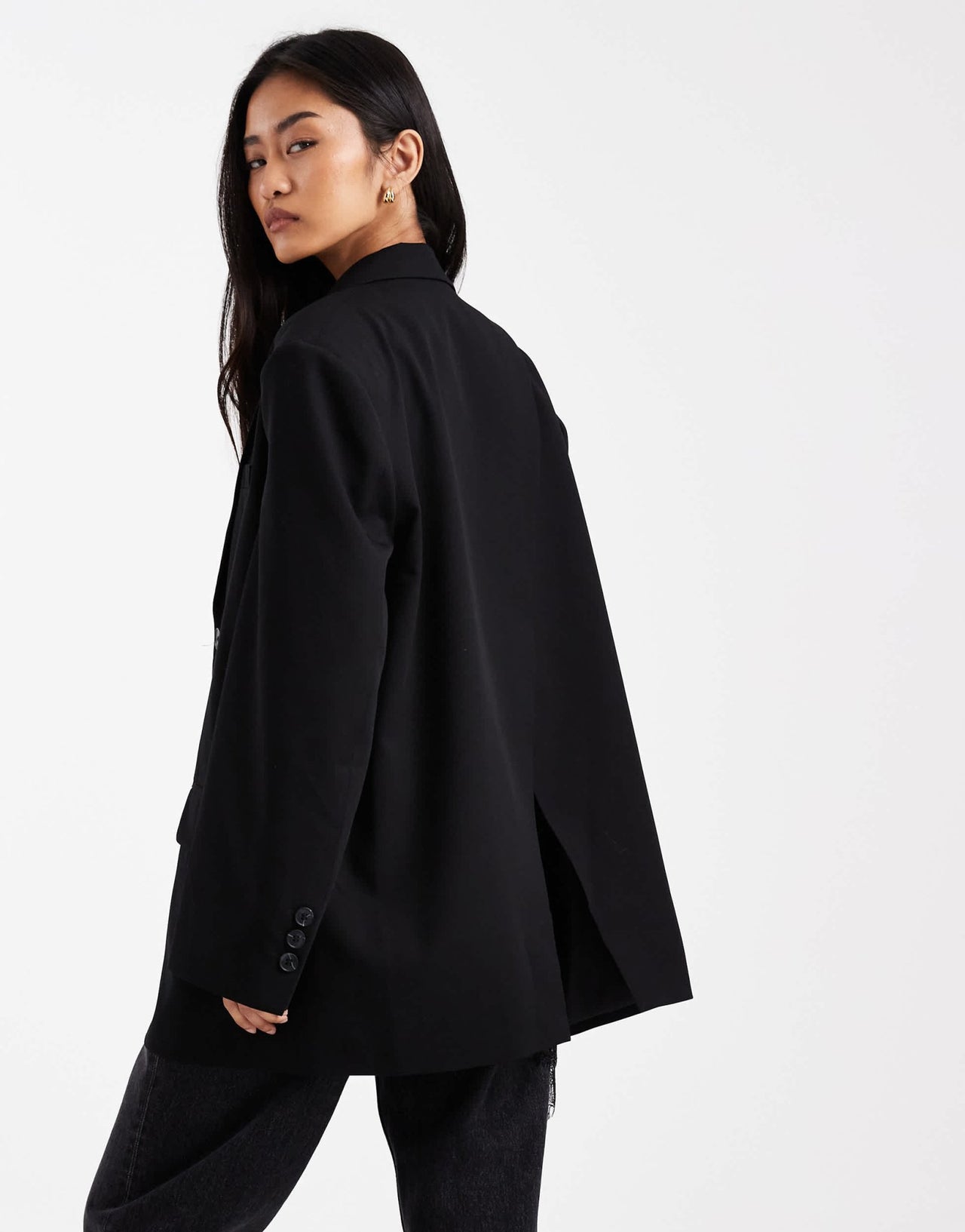 ASOS DESIGN wrap back blazer in charcoal - ASOS Sample Sale