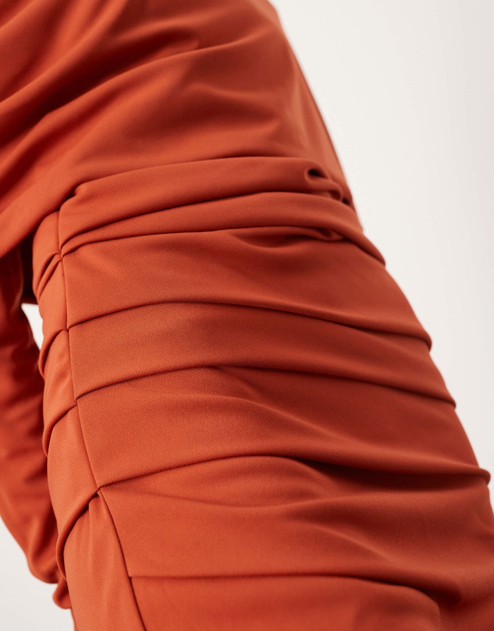 ASOS EDITION jersey long sleeve slouchy mini dress with layering detail in rust - ASOS Sample Sale