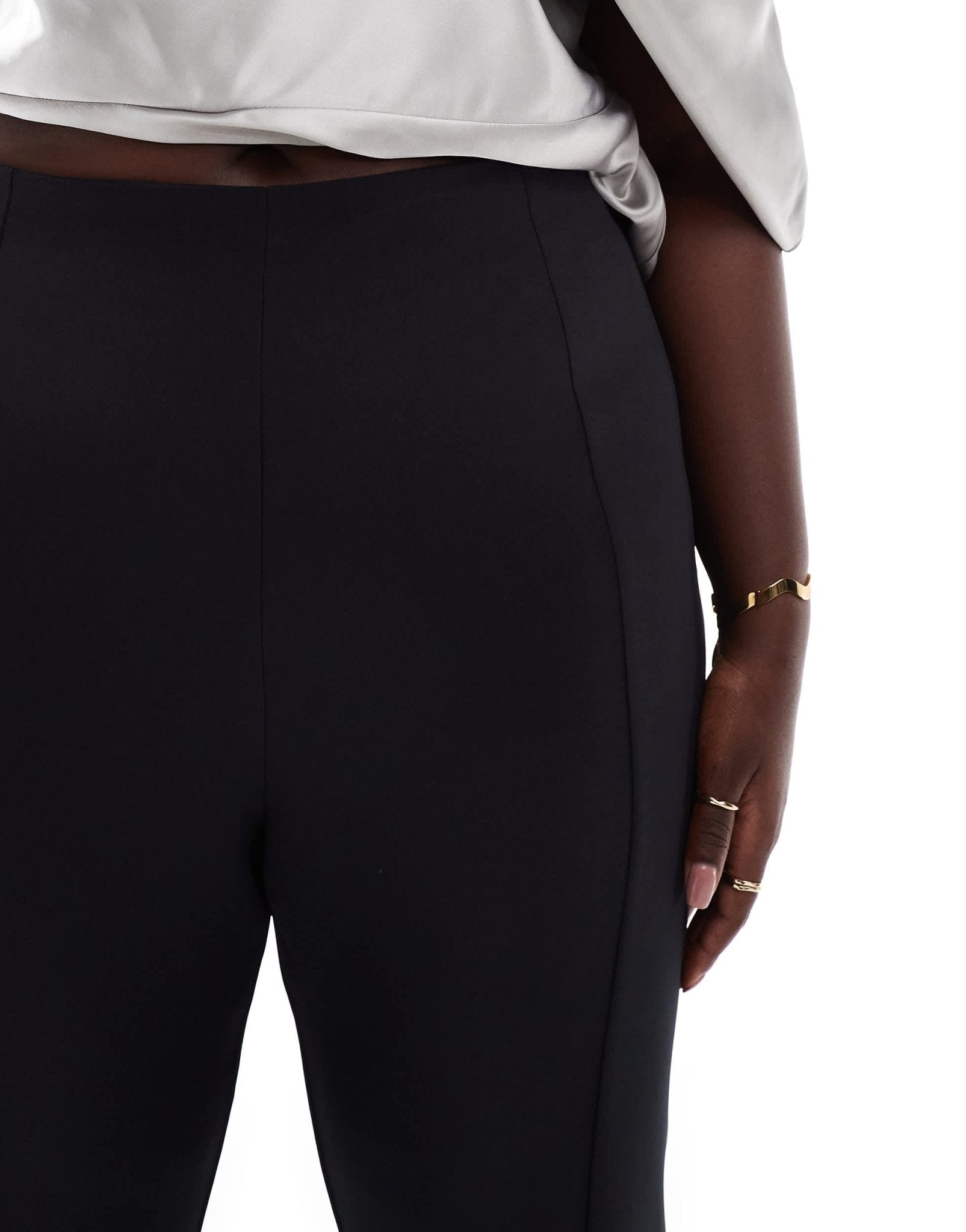ASOS LUXE Curve co - ord tailored trouser with satin bow in black - ASOS Sample Sale