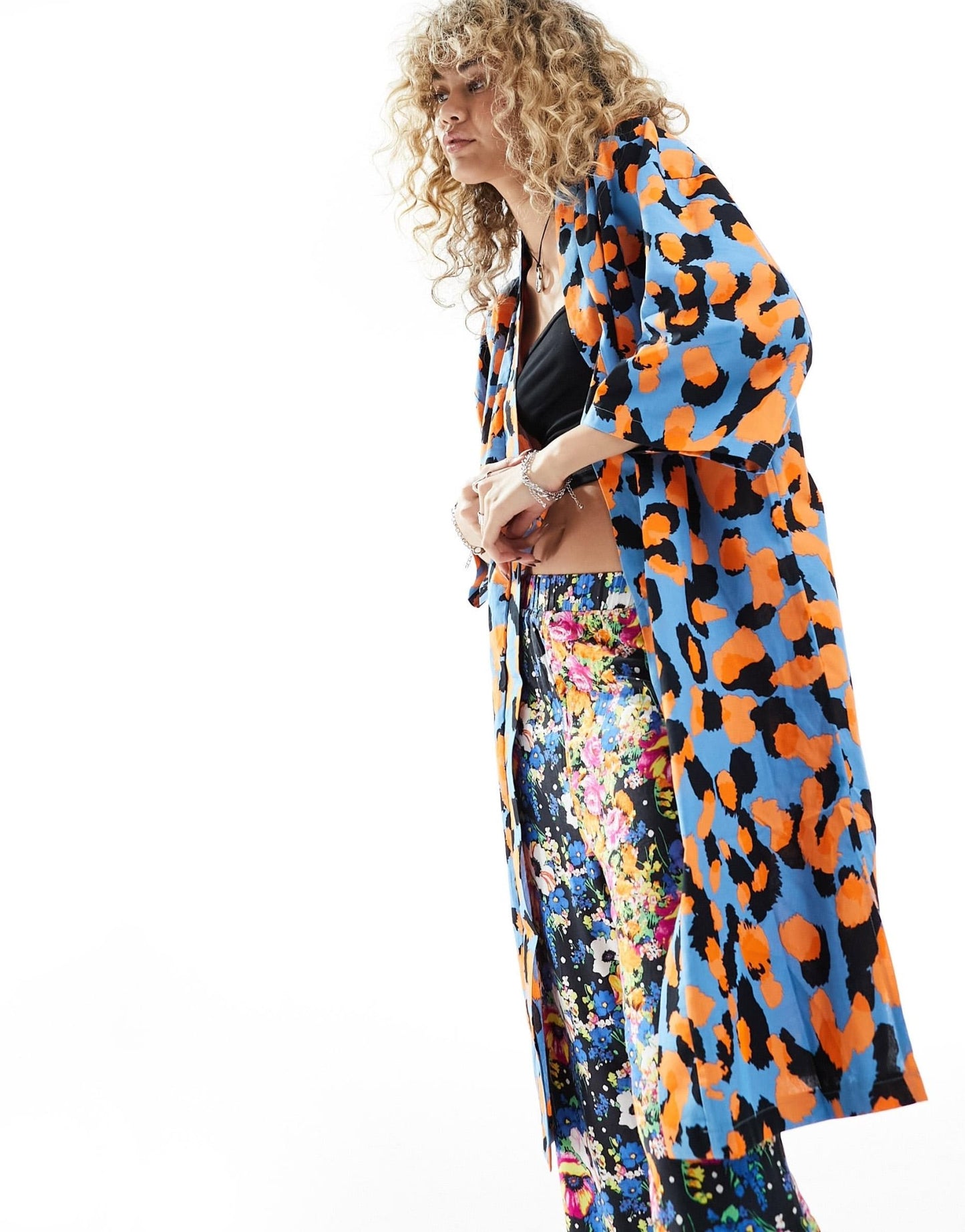 ASOS MADE IN KENYA floral print kimono co ord - ASOS Sample Sale