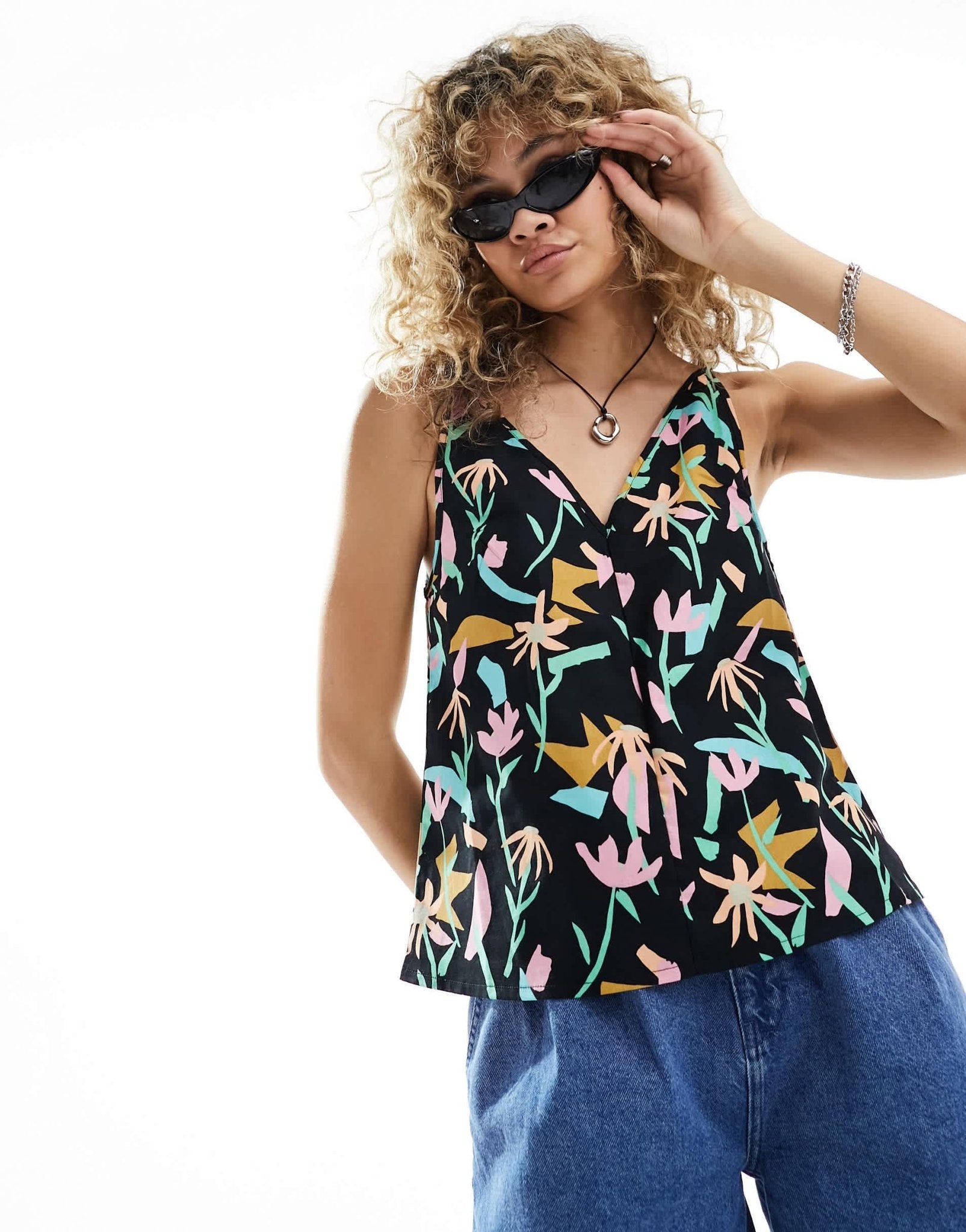 ASOS MADE IN KENYA mix print cami top - ASOS Sample Sale
