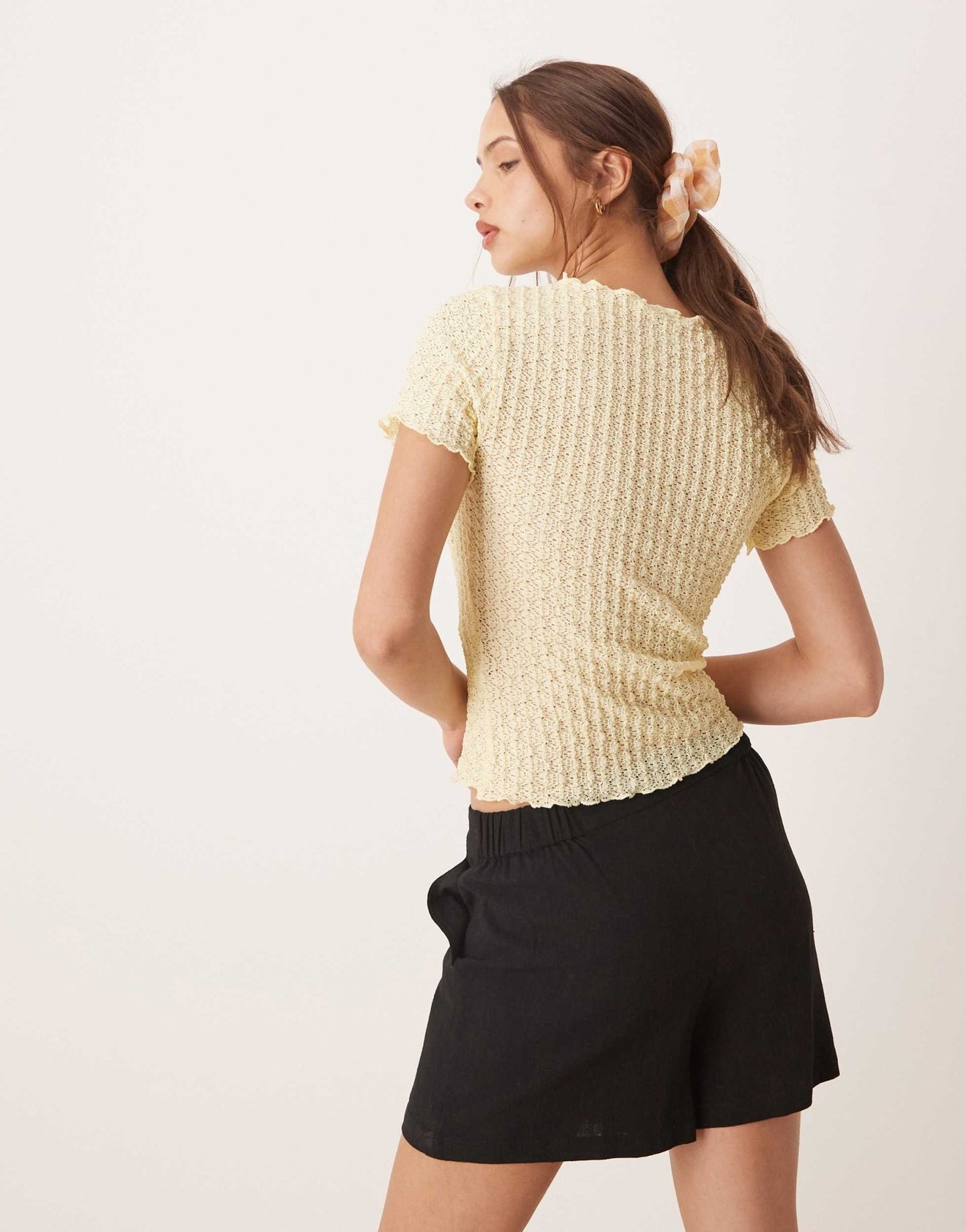 AWARE textured baby t-shirt in pale yellow - ASOS Sample Sale