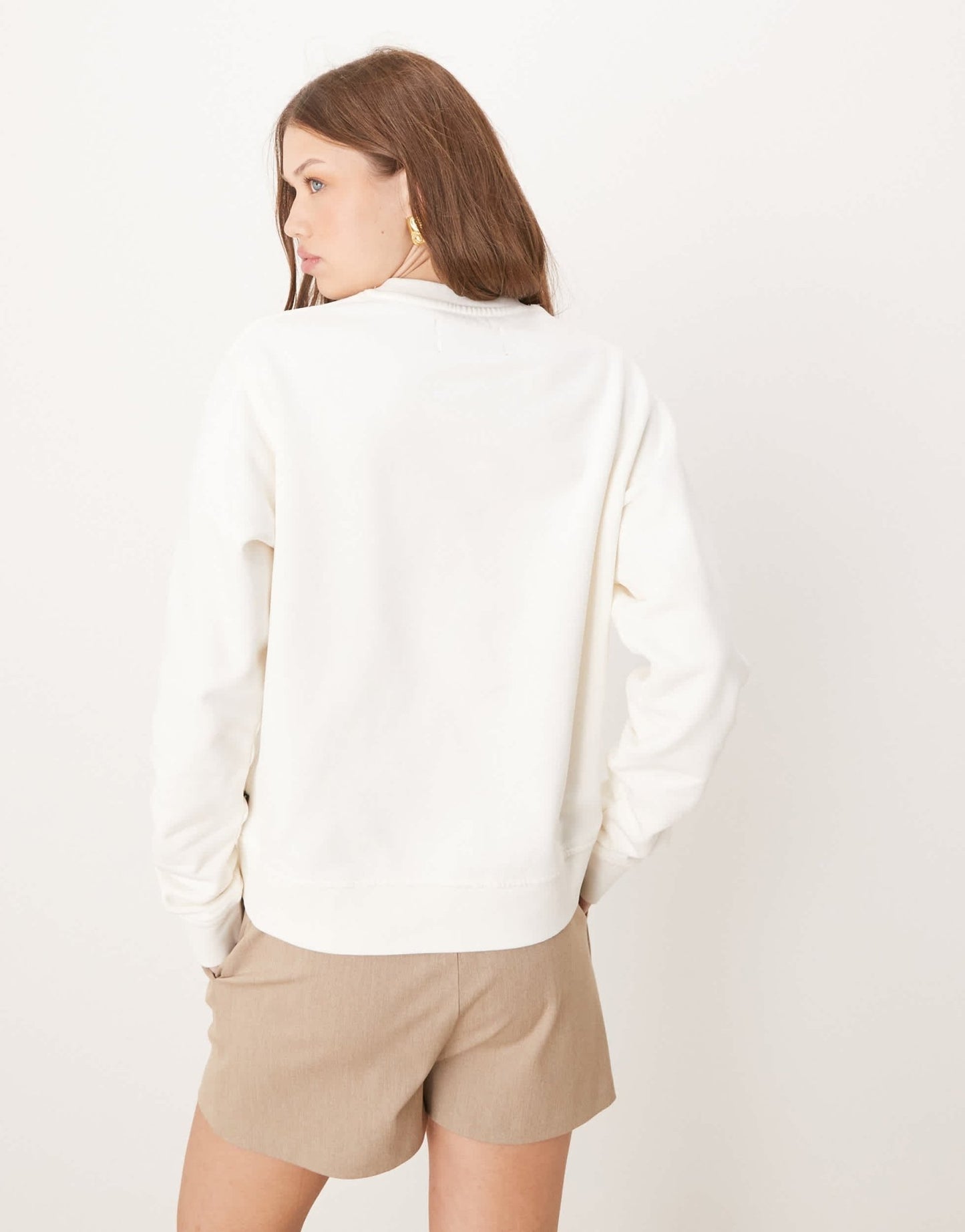 Barbour Bede OS Crew Sweatshirt in whisper white - ASOS Sample Sale