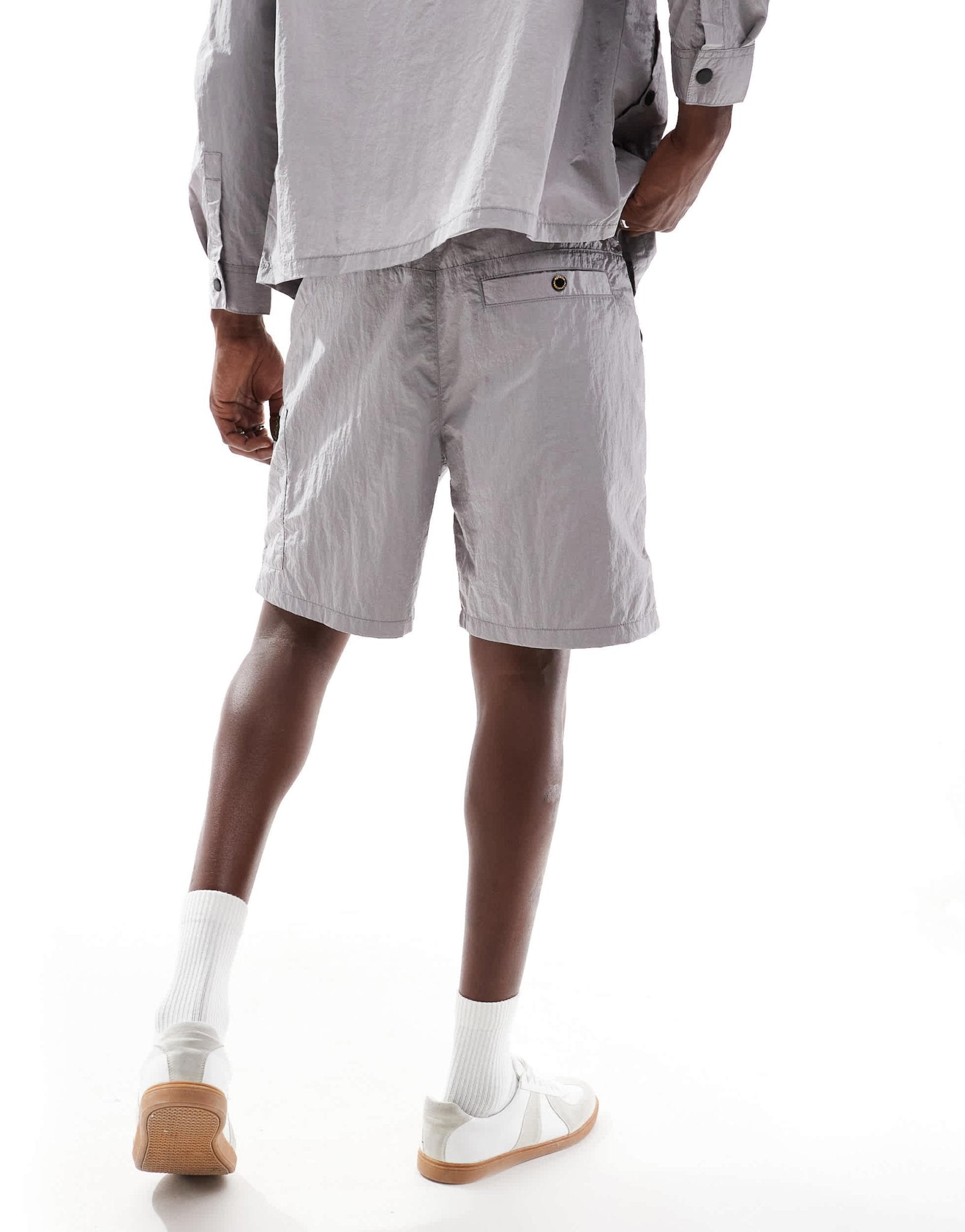 Barbour International Inline shorts in pale slate - ASOS Sample Sale