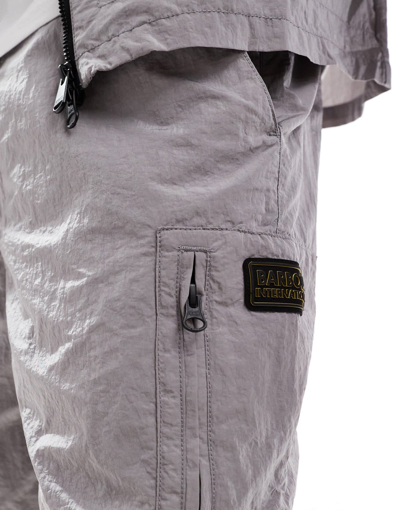 Barbour International Inline shorts in pale slate - ASOS Sample Sale