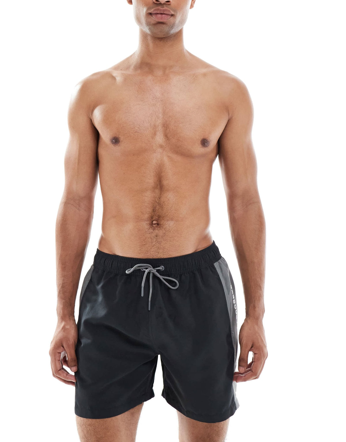 Barbour International logo swimshorts in black - ASOS Sample Sale