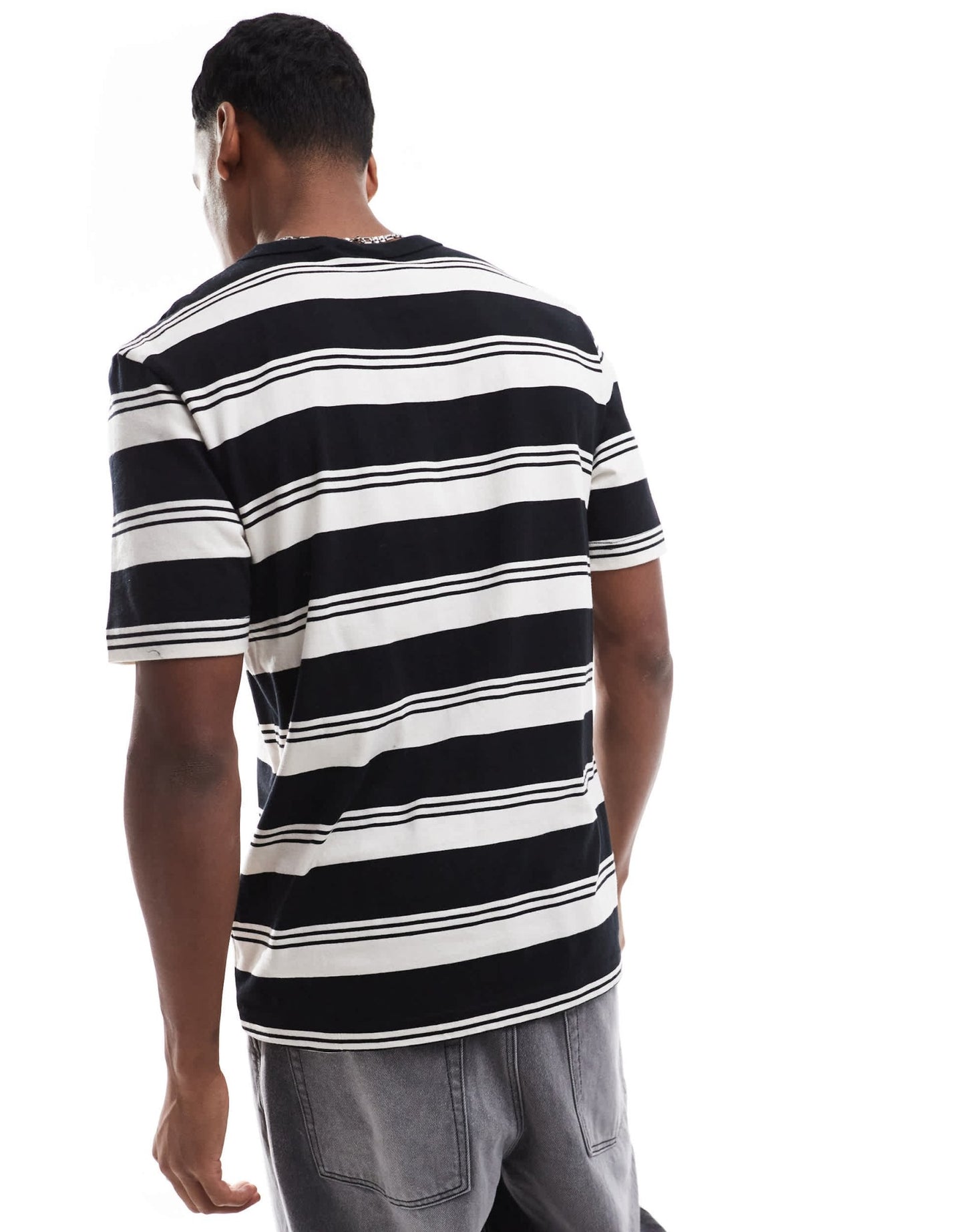 Barbour International Nelson bold stripe logo t-shirt in black - ASOS Sample Sale