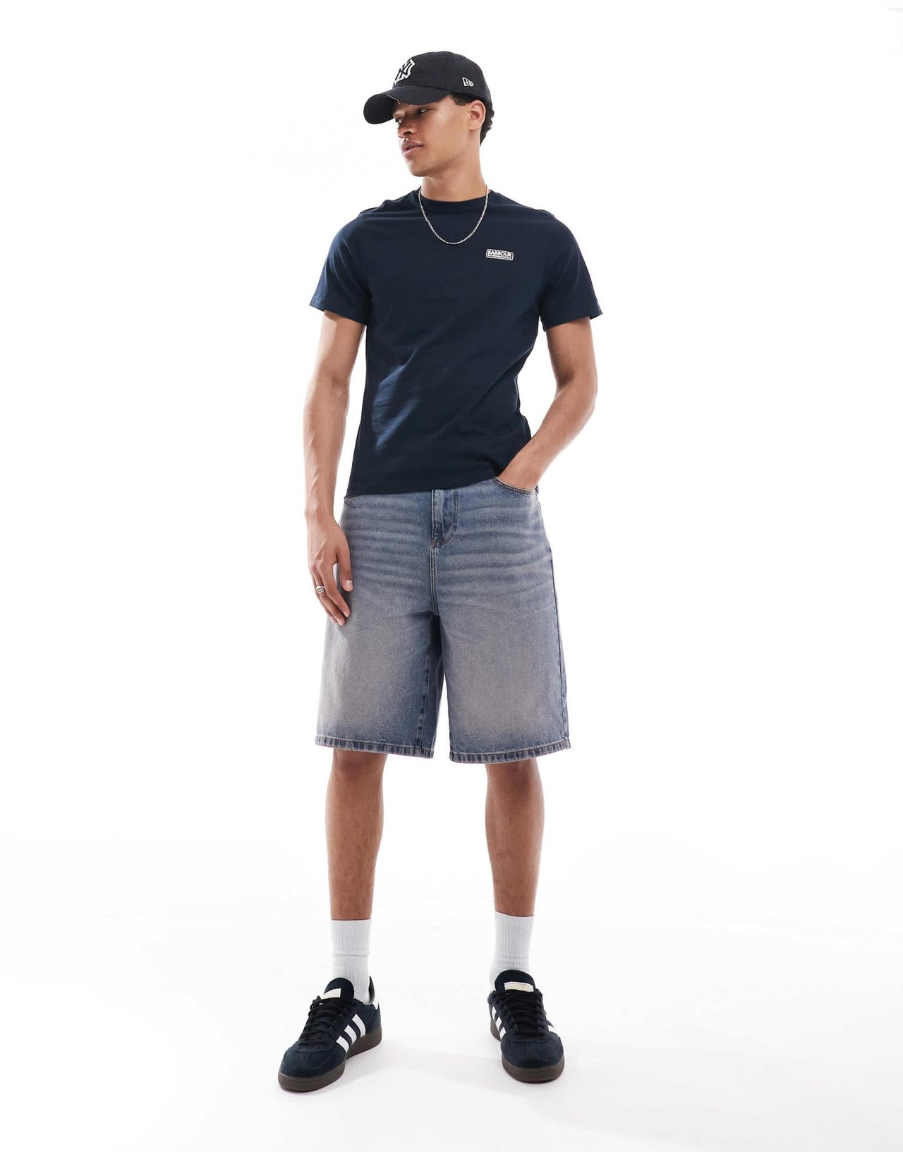 Barbour International small logo t-shirt in navy - ASOS Sample Sale
