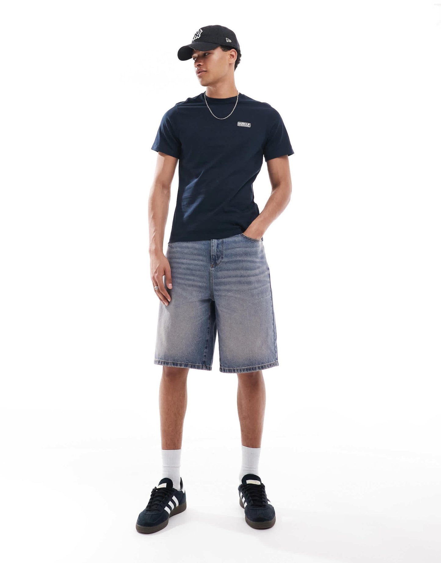 Barbour International small logo t-shirt in navy - ASOS Sample Sale