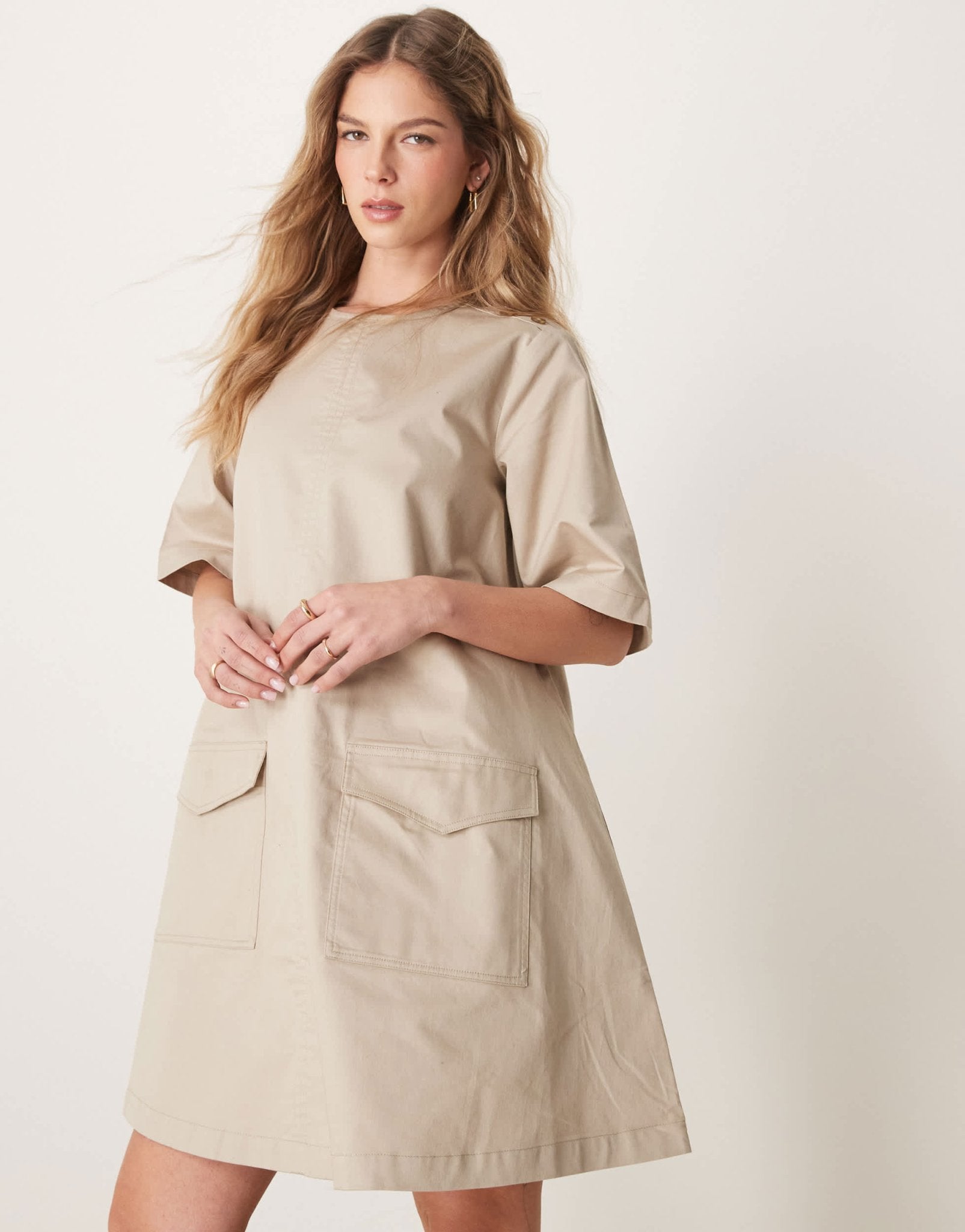 Barbour Luna minidress in beige - ASOS Sample Sale