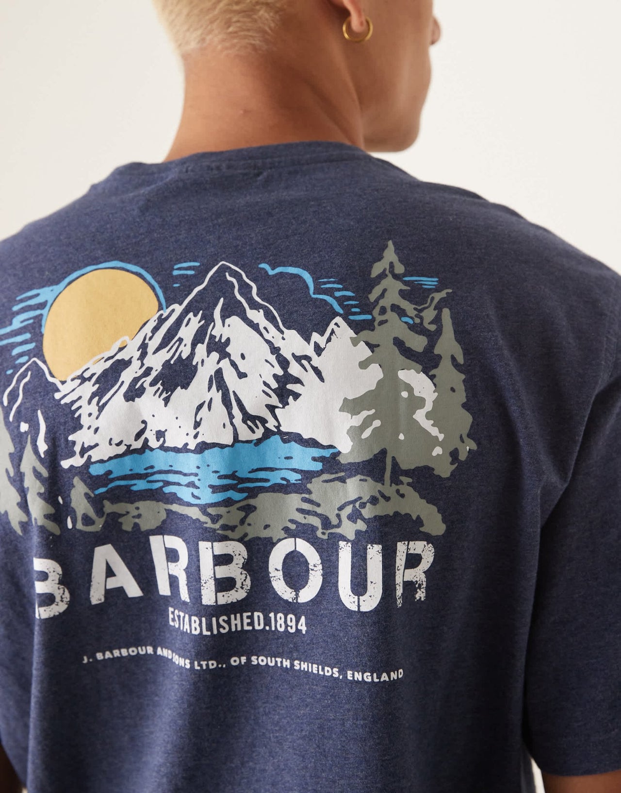 Barbour Perham relaxed fit t-shirt in indigo - ASOS Sample Sale