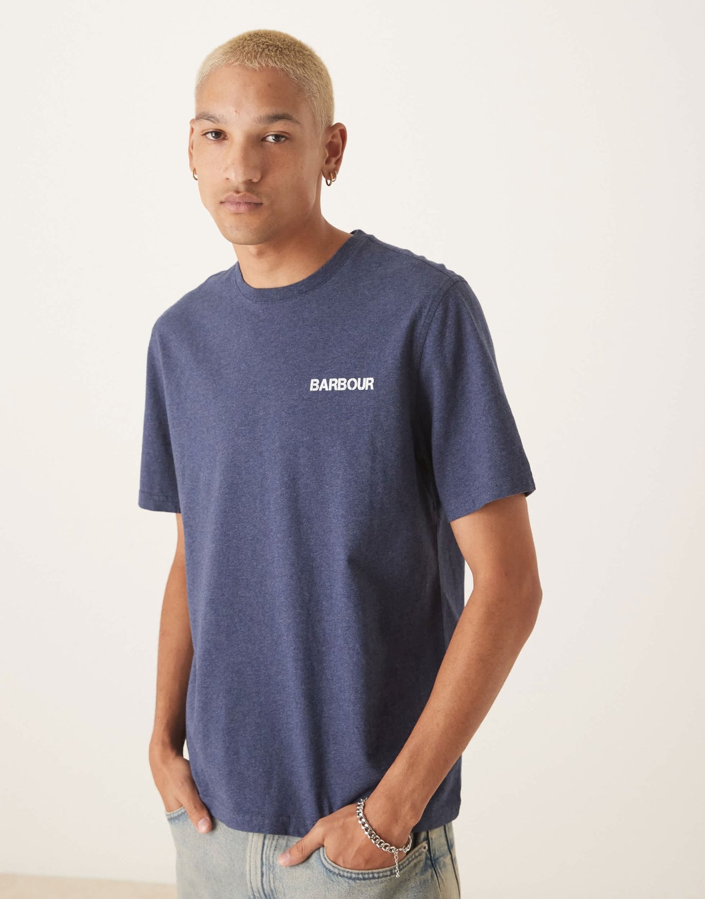 Barbour Perham relaxed fit t-shirt in indigo - ASOS Sample Sale
