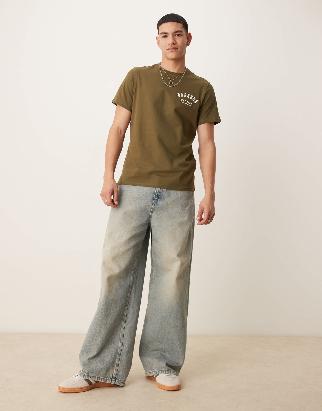 Barbour Preppy t-shirt in light sage - ASOS Sample Sale