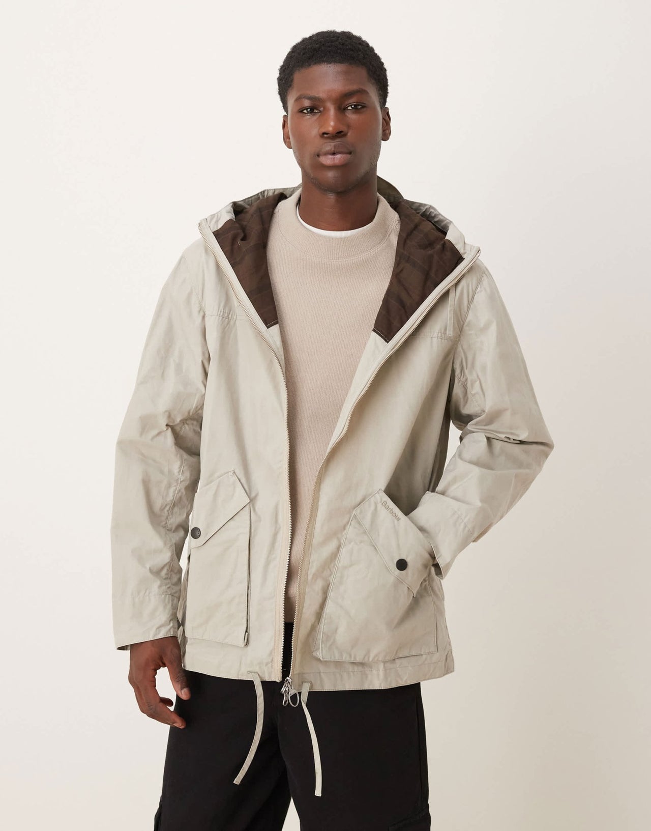 Barbour Re-engineered endurance casual jacket in stone - STONE - ASOS Sample Sale