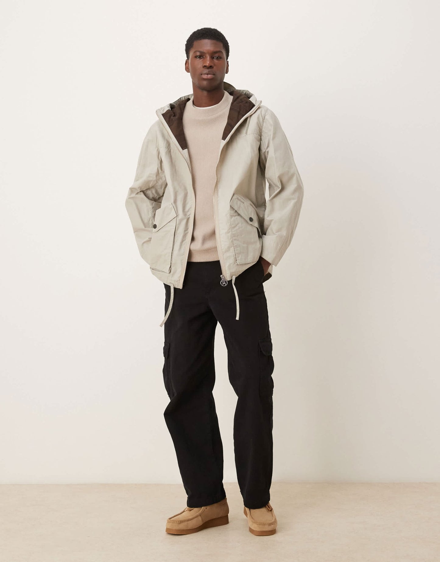Barbour Re-engineered endurance casual jacket in stone - STONE - ASOS Sample Sale