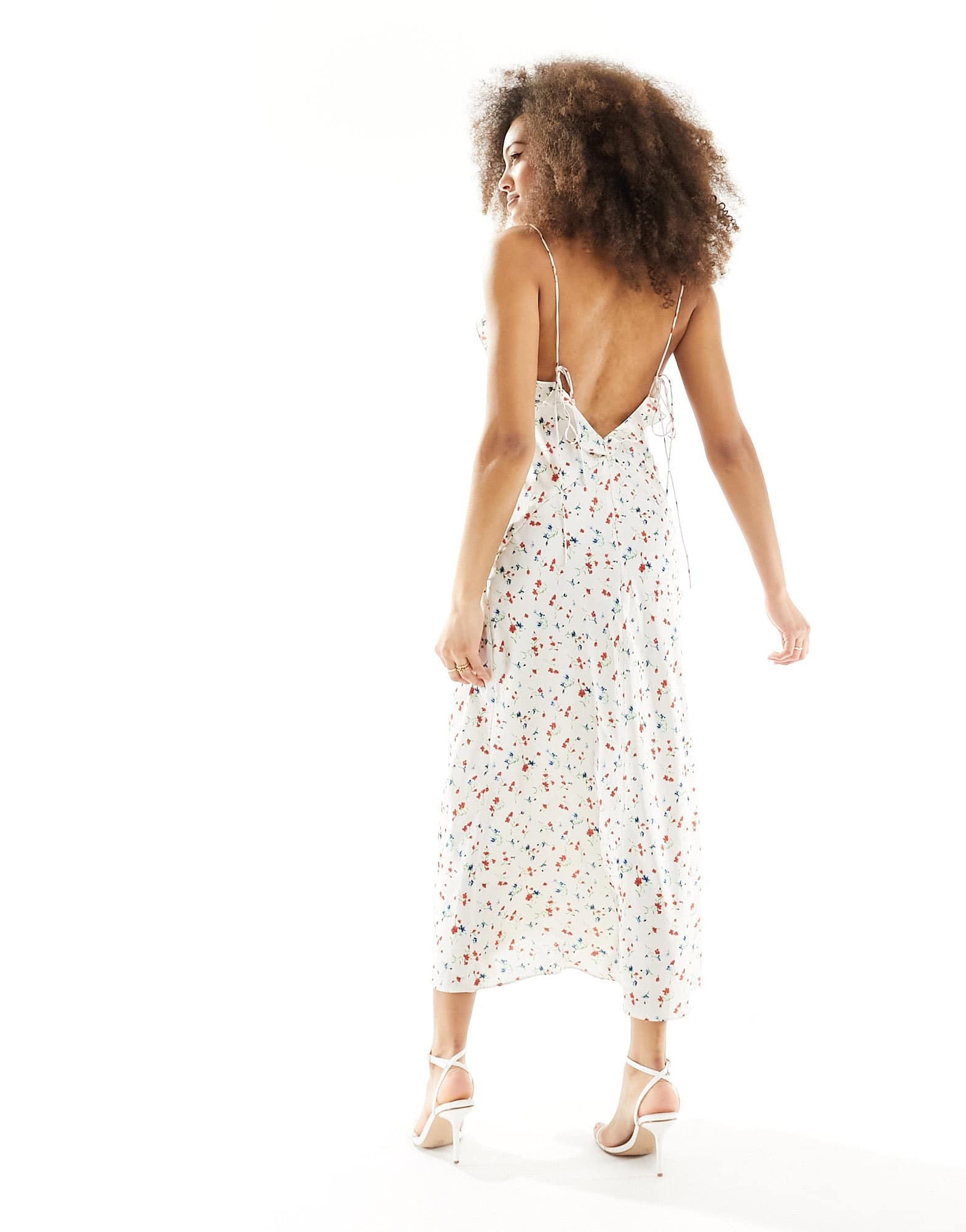 Bardot cherry ruffle maxi dress in white - ASOS Sample Sale