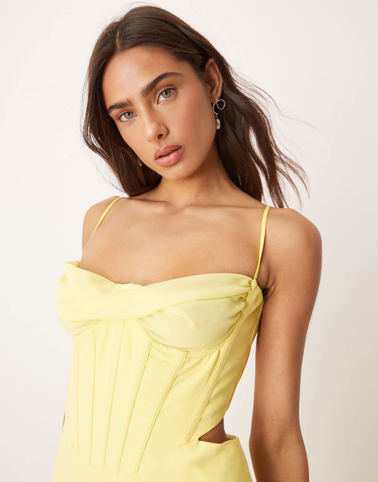Bardot Martini midi dress in limoncello - ASOS Sample Sale