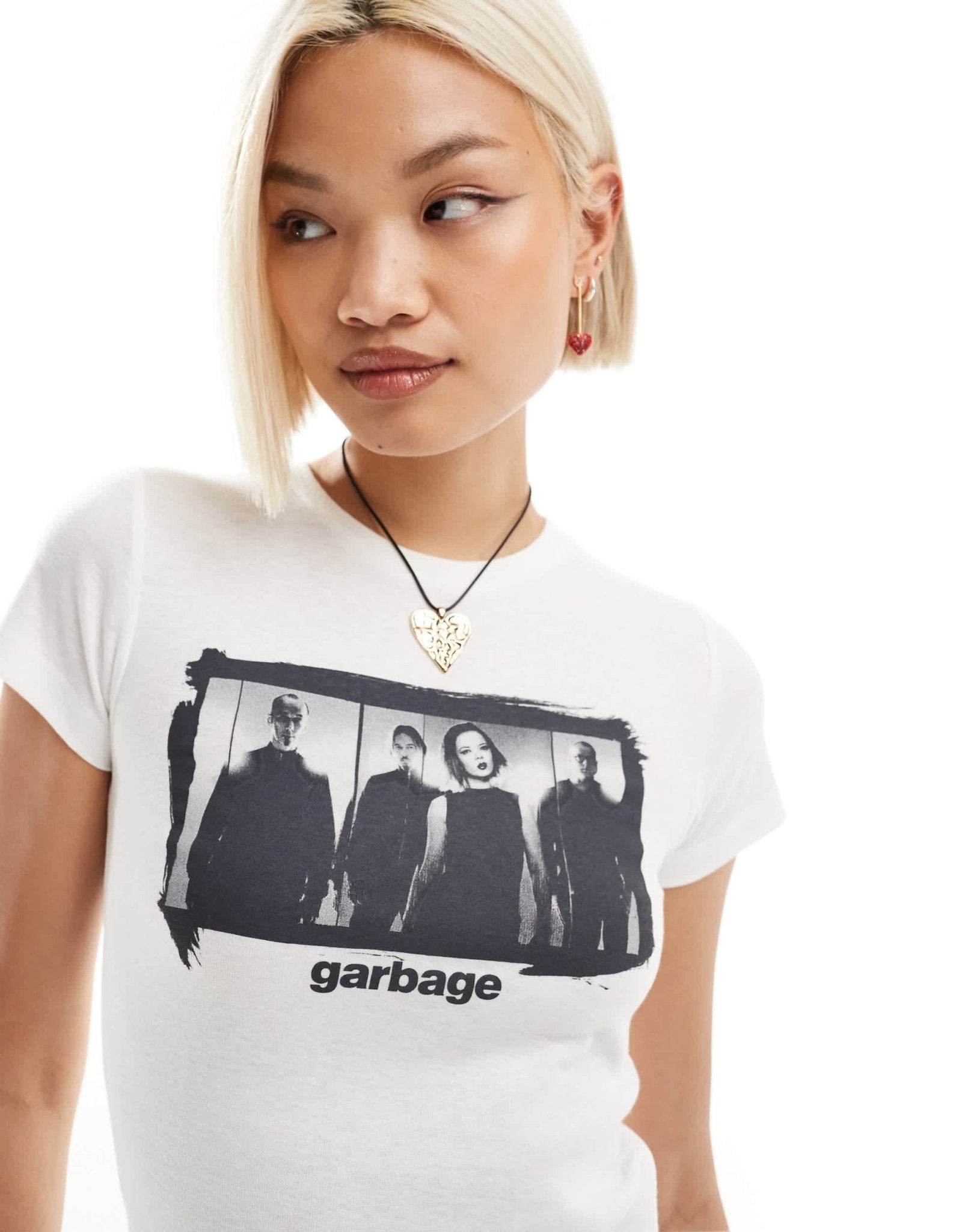 Basic Pleasure Mode Garbage license t-shirt in white - ASOS Sample Sale
