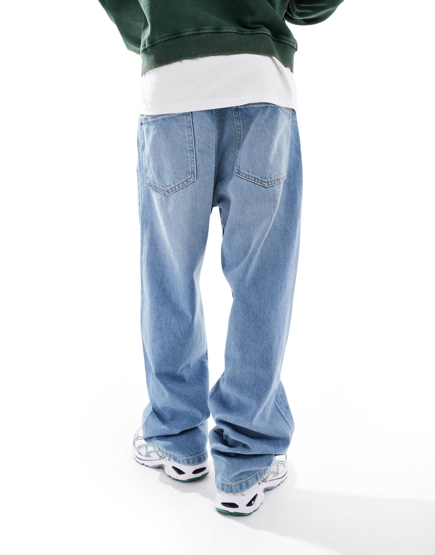 Bershka baggy fit jean in light blue - ASOS Sample Sale