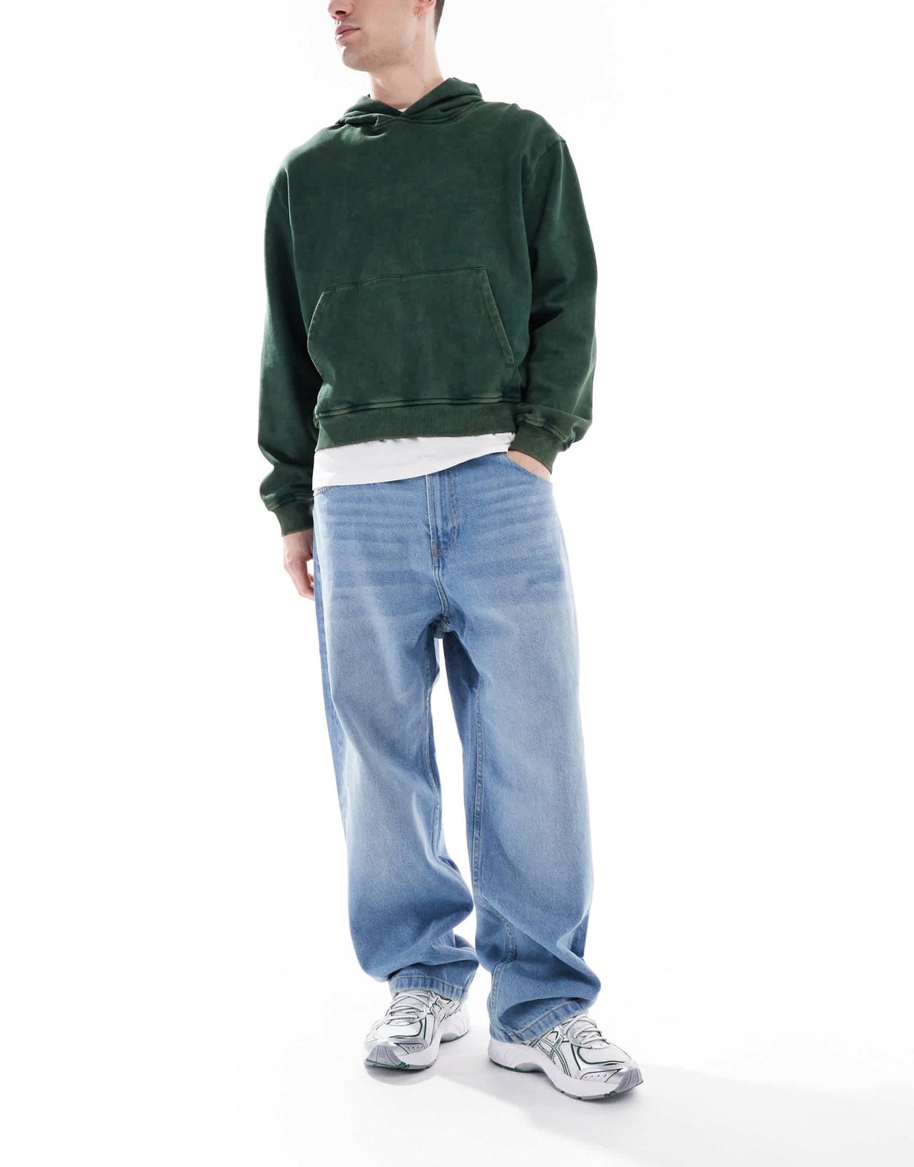 Bershka baggy fit jean in light blue - ASOS Sample Sale