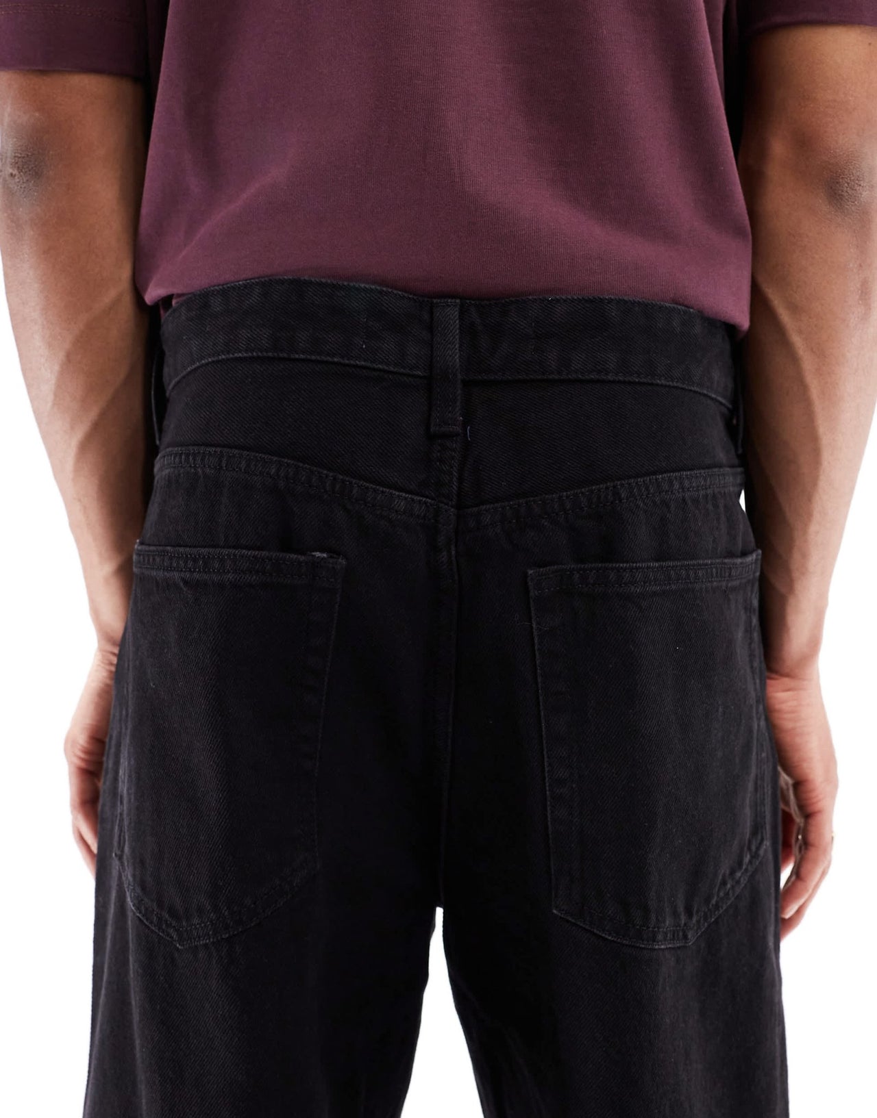 Bershka baggy fit jeans in black - ASOS Sample Sale