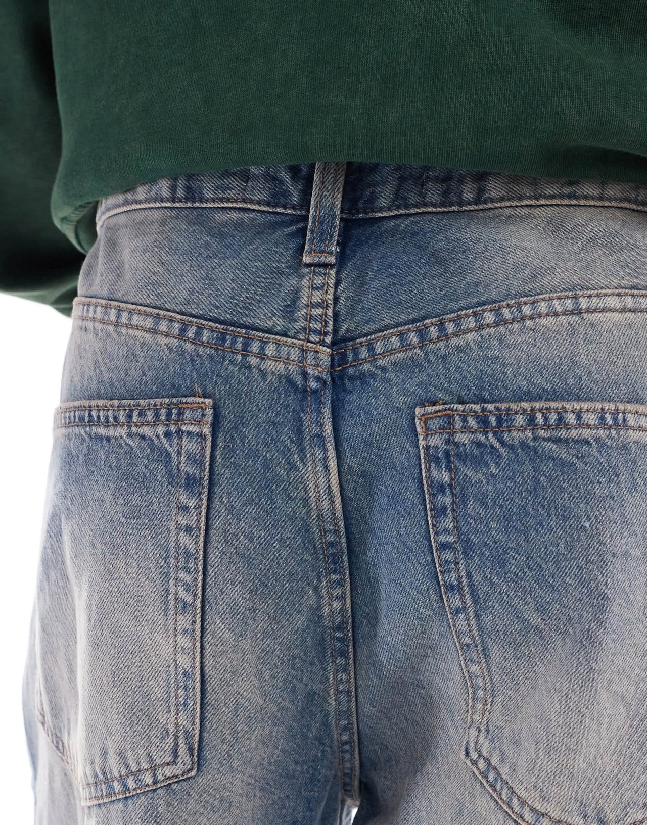 Bershka baggy fit jeans in washed blue - ASOS Sample Sale