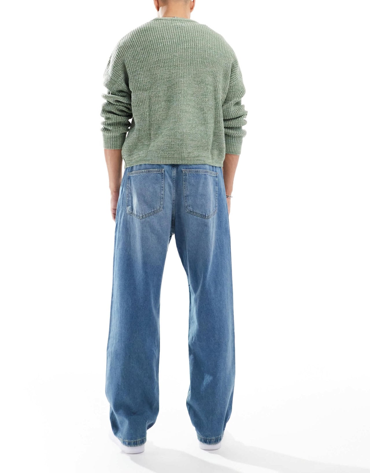 Bershka baggy jeans in blue - ASOS Sample Sale