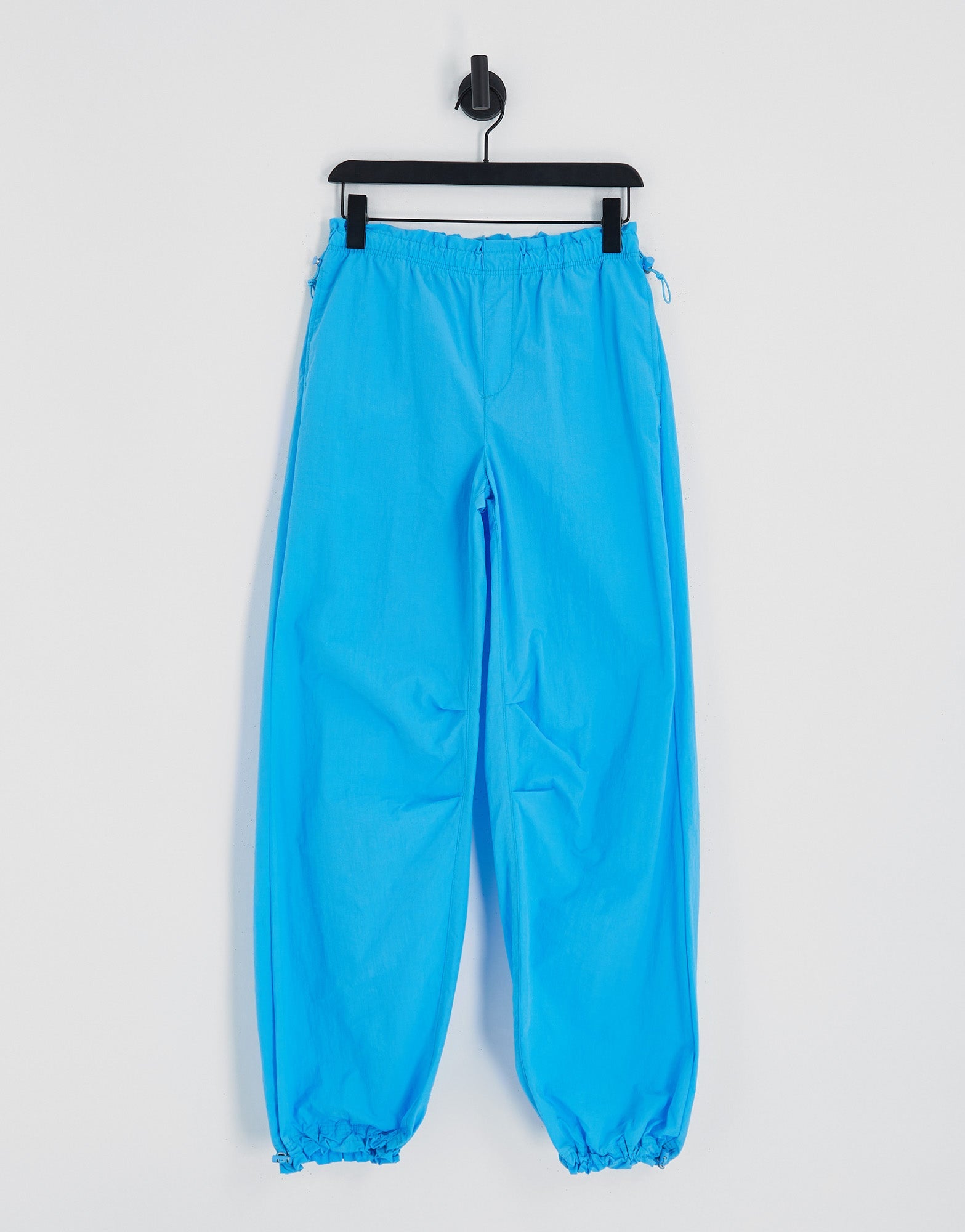 Bershka baggy parachute tech pant in blue - ASOS Sample Sale