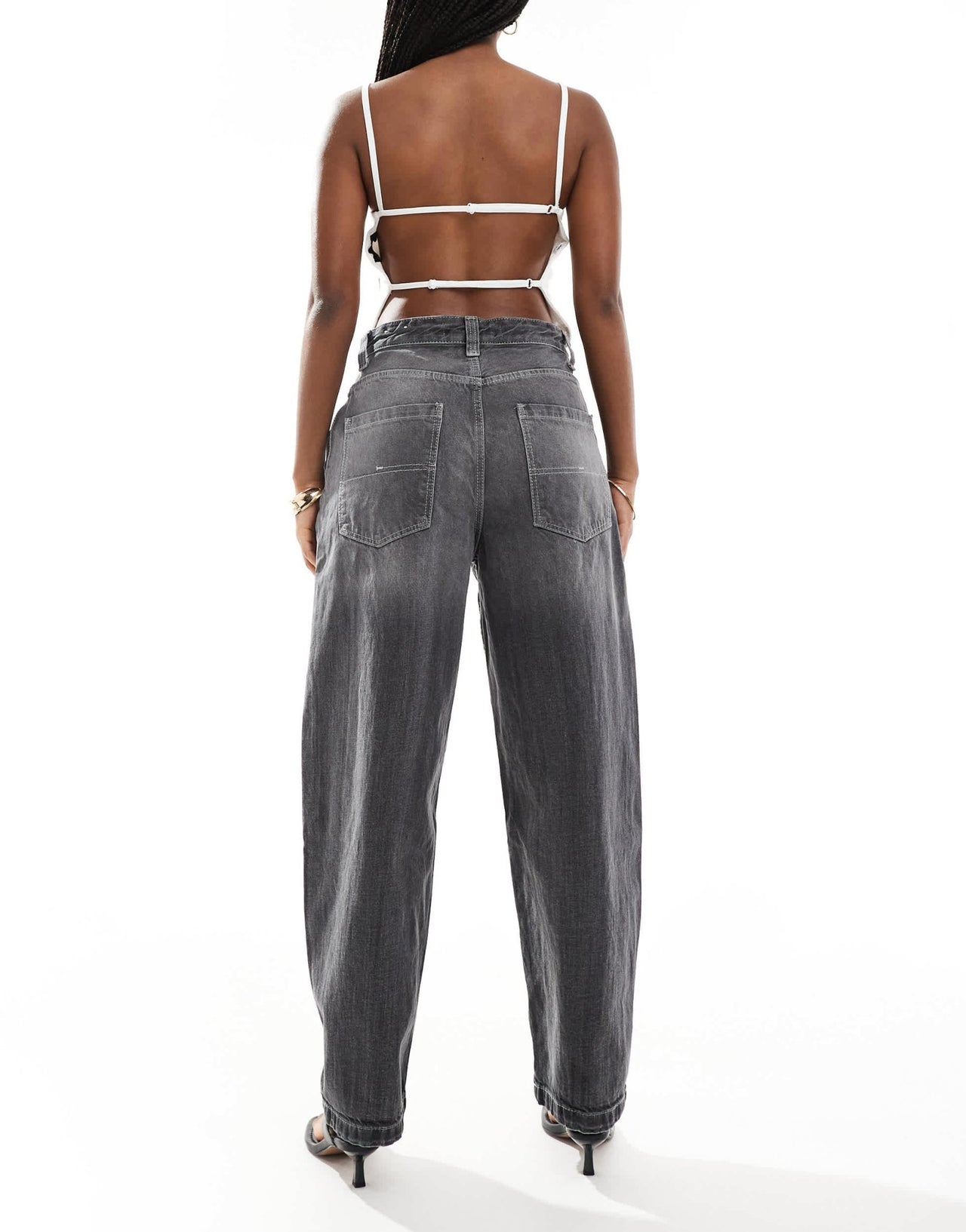 Bershka baggy skater jeans in dirty grey - ASOS Sample Sale