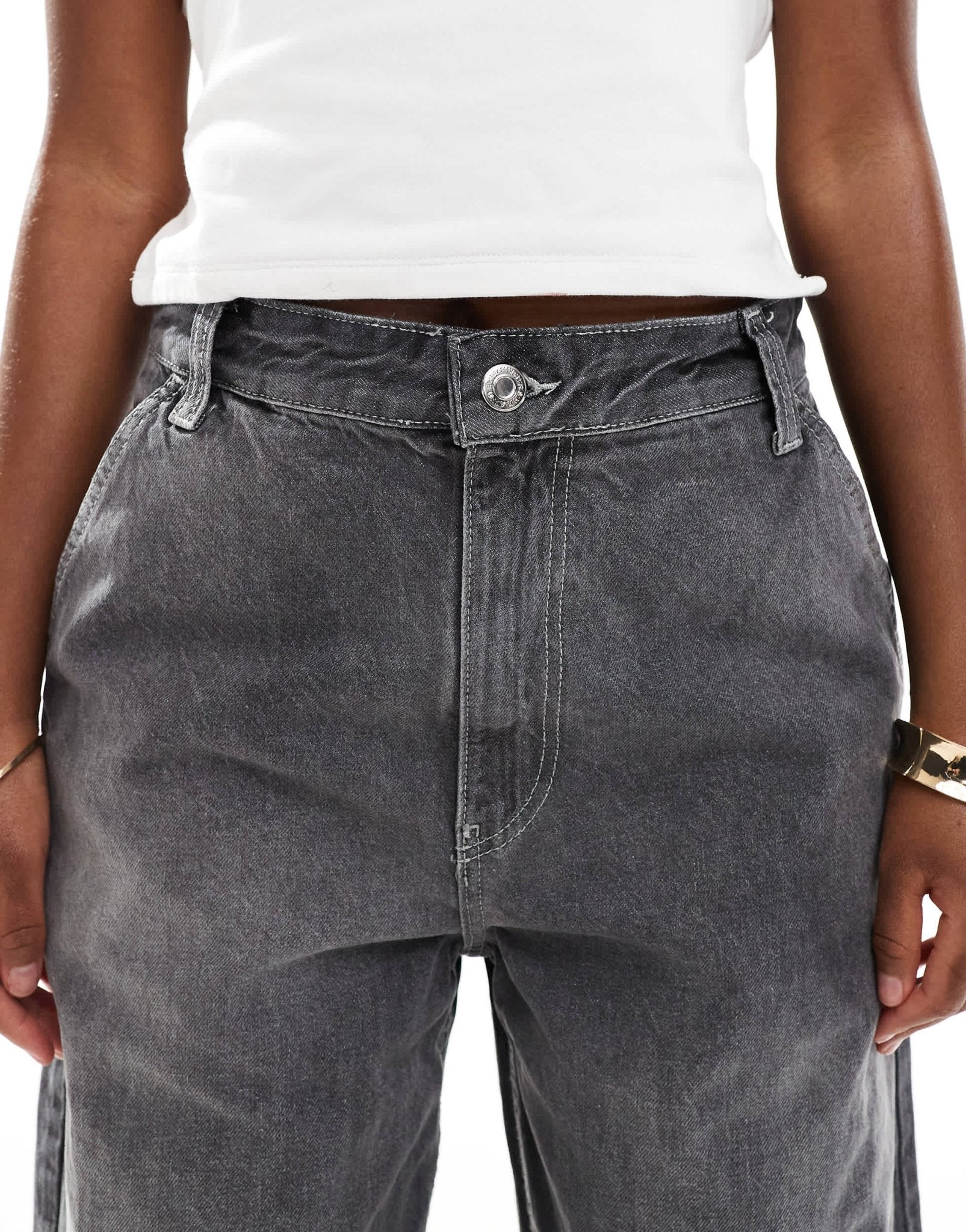 Bershka baggy skater jeans in dirty grey - ASOS Sample Sale