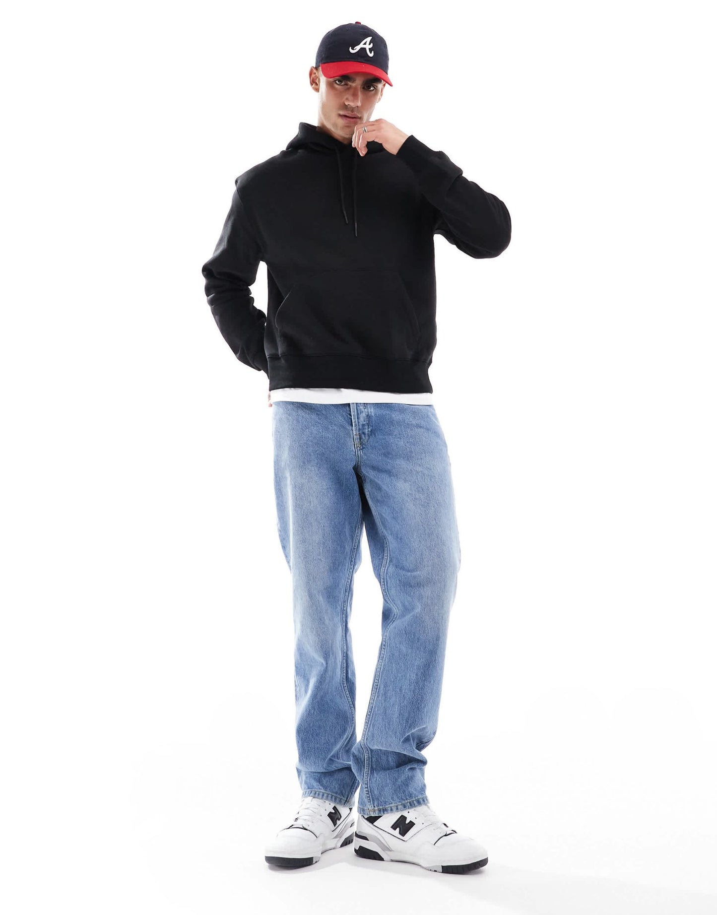Bershka basic hoodie in black - ASOS Sample Sale