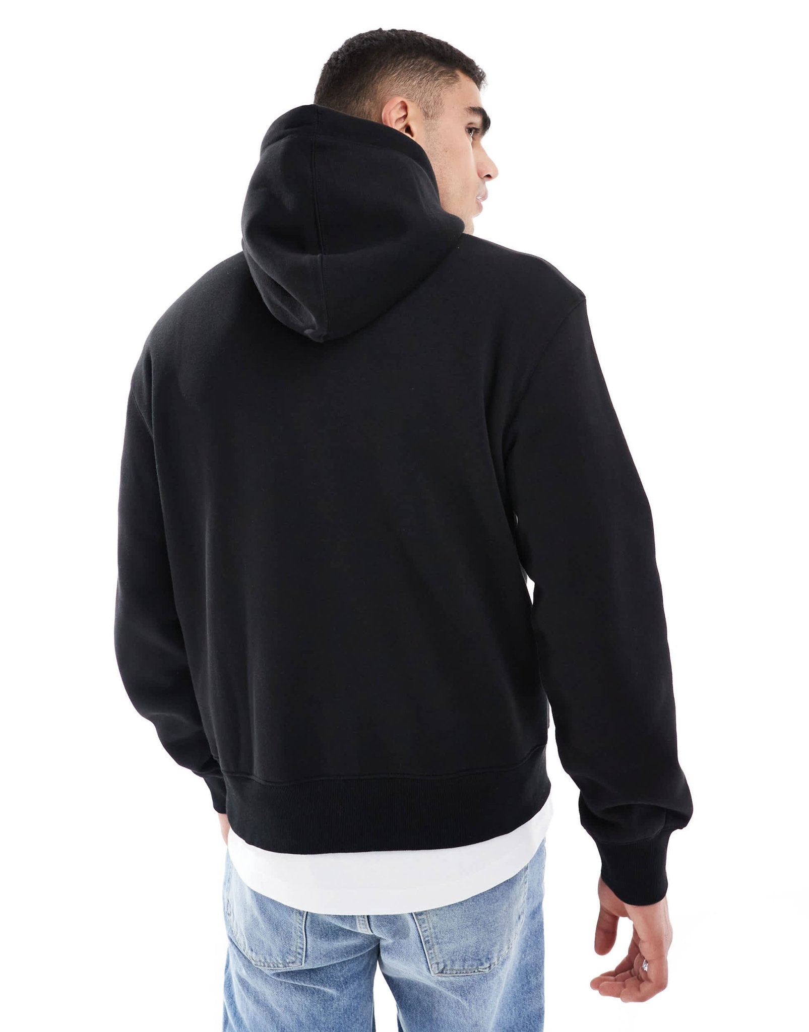 Bershka basic hoodie in black - ASOS Sample Sale