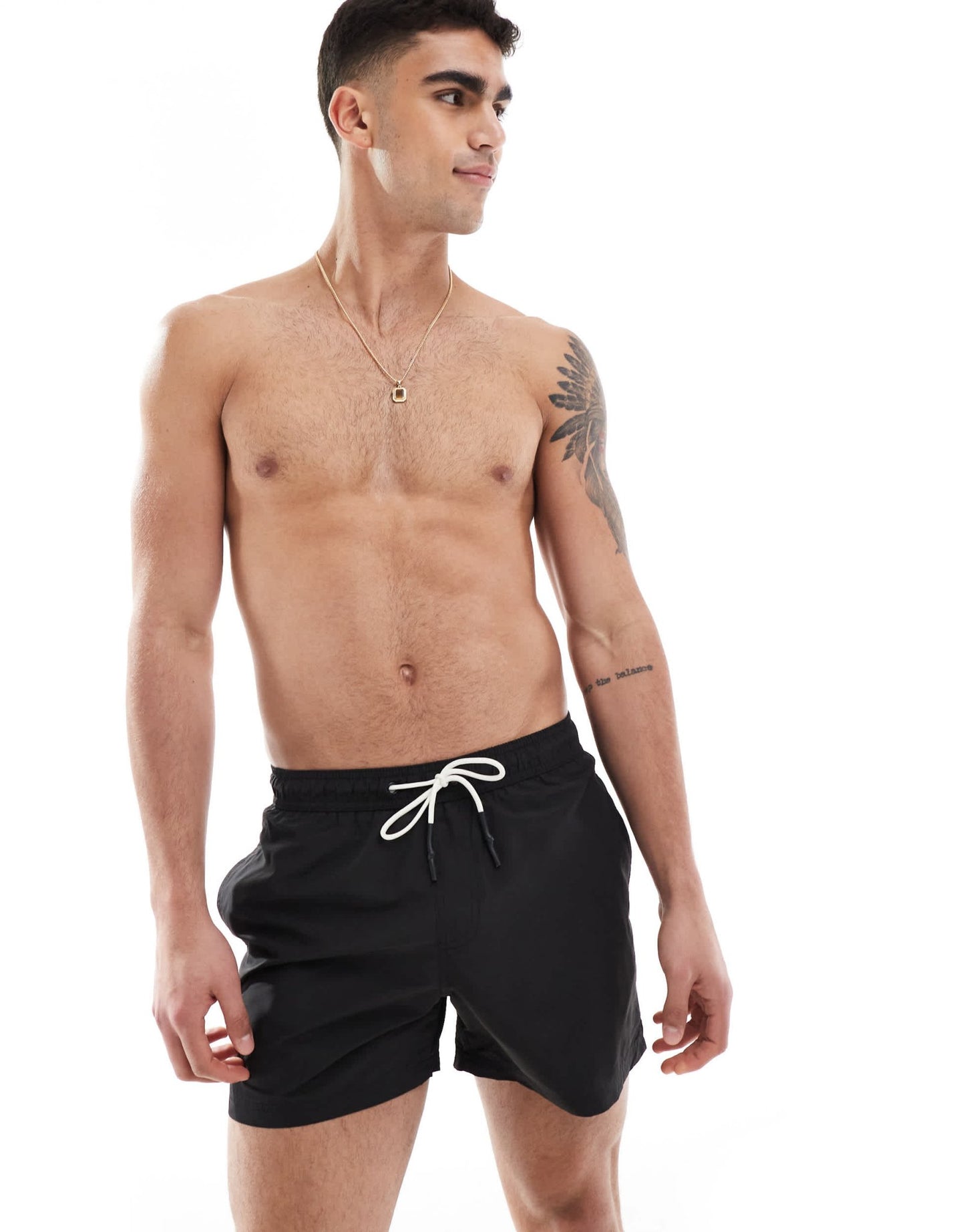 Bershka basic swimshort in black - ASOS Sample Sale