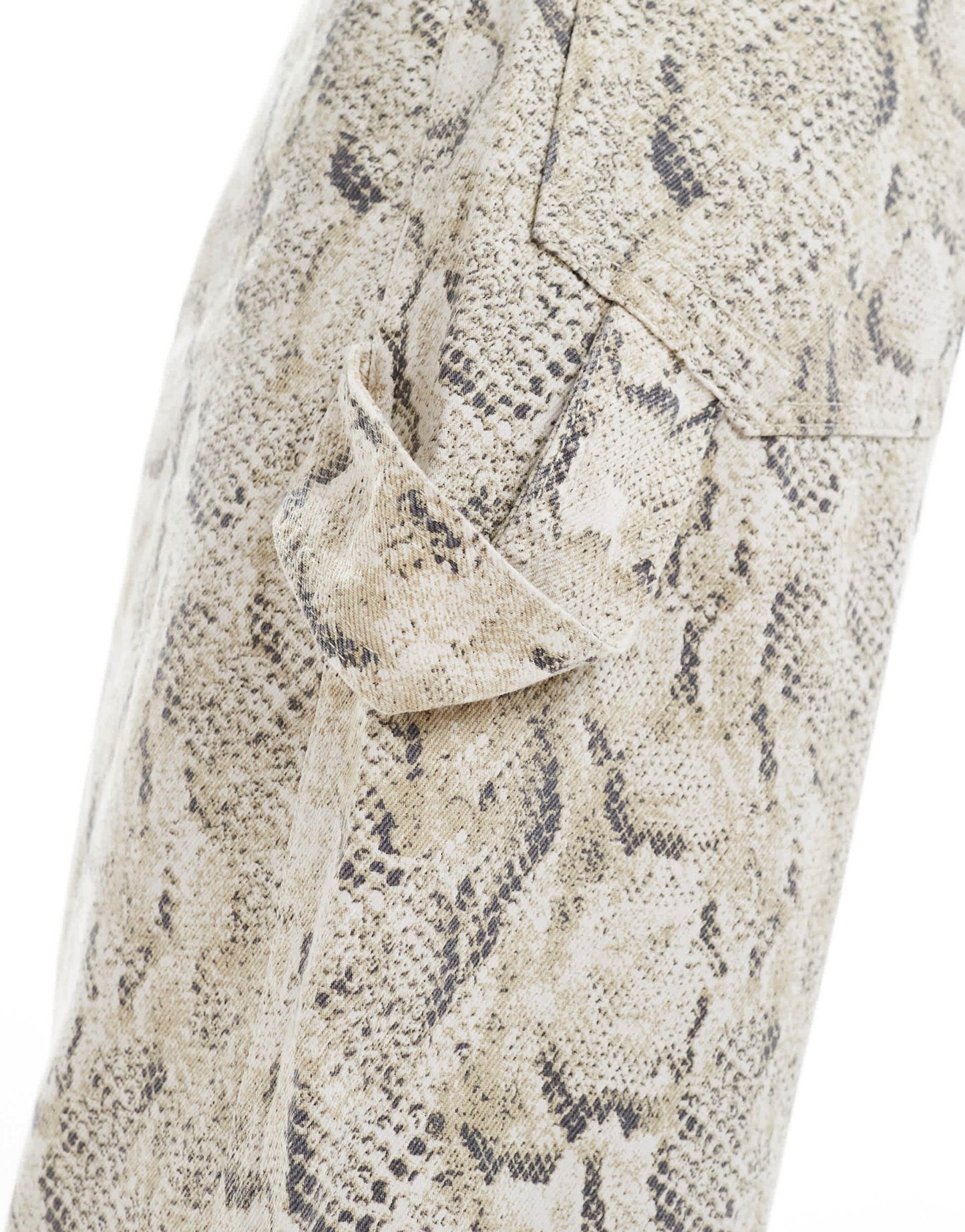 Bershka carpenter trousers in snakeskin print - ASOS Sample Sale