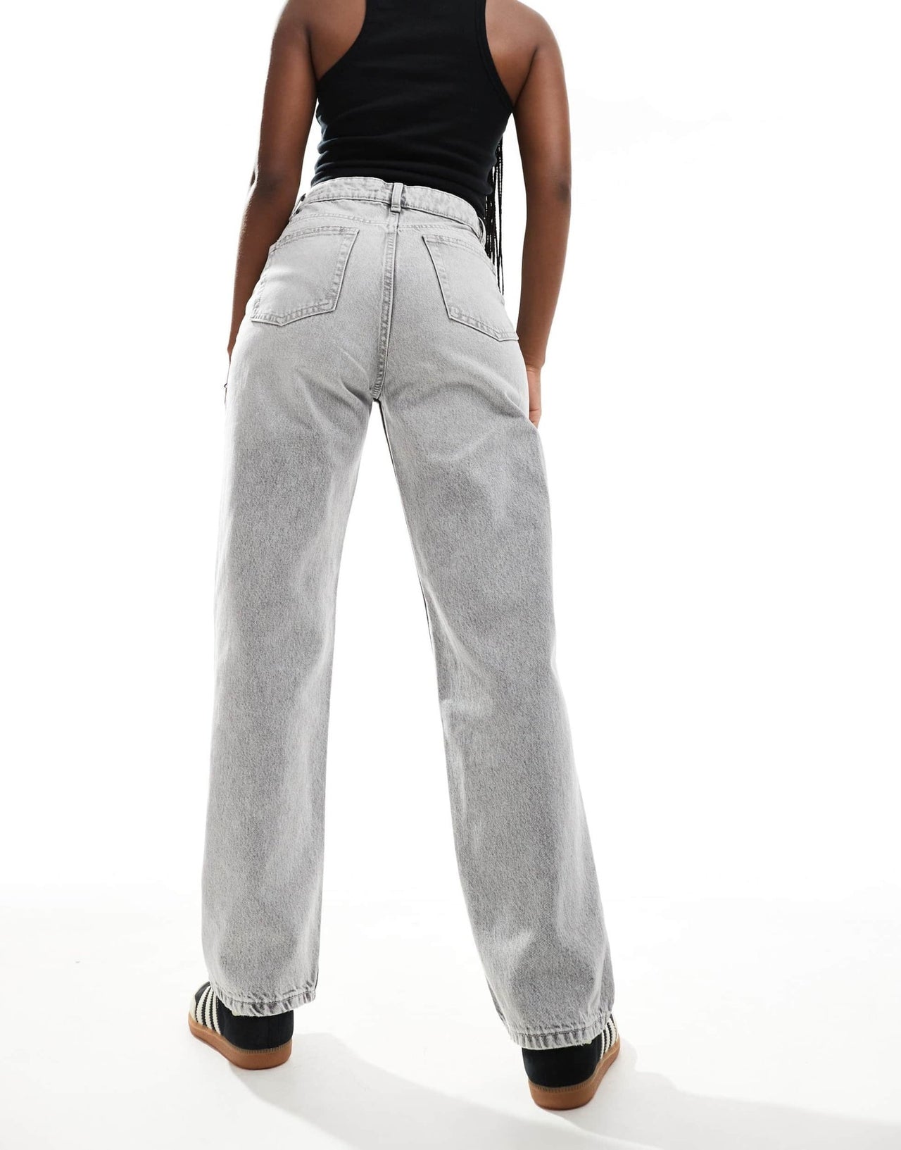 Bershka comfort fit mom jean in grey - ASOS Sample Sale