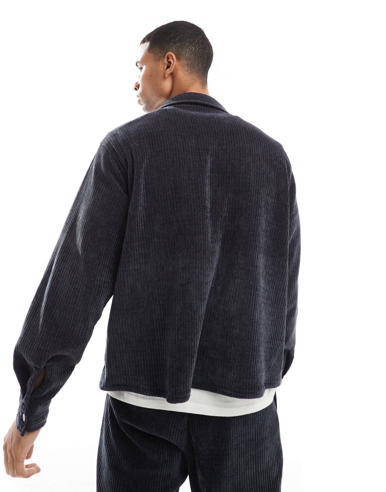 Bershka cord shirt co-ord in washed blue - ASOS Sample Sale