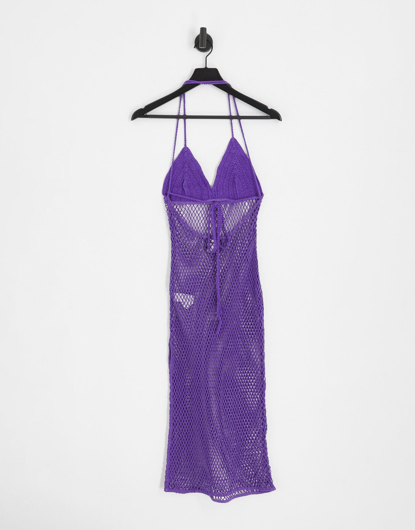 Bershka crochet midi dress in purple - ASOS Sample Sale