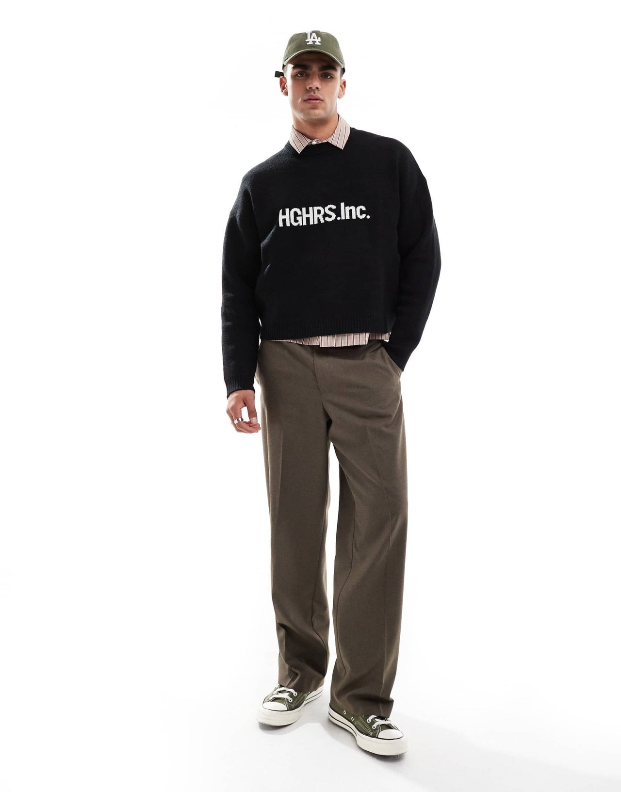Bershka graphic knitted jumper in black - ASOS Sample Sale