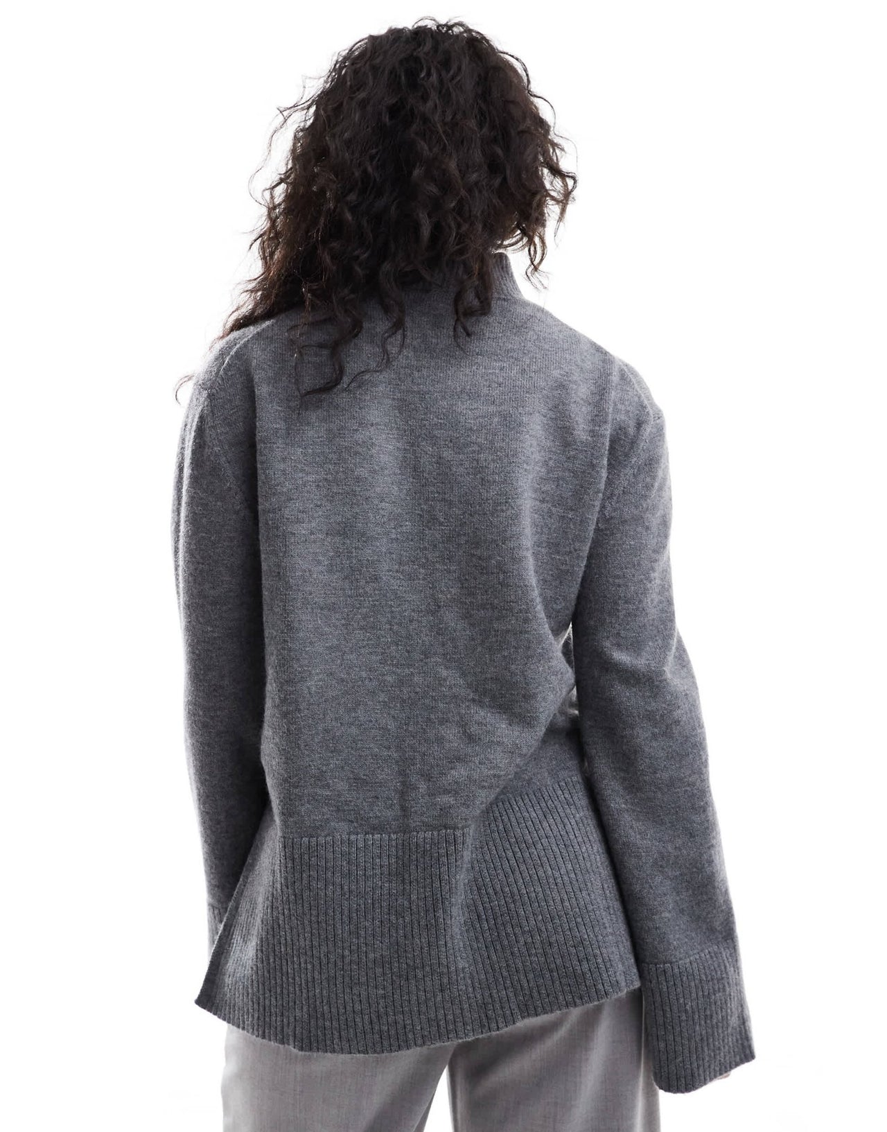 Bershka high neck jumper in grey - ASOS Sample Sale