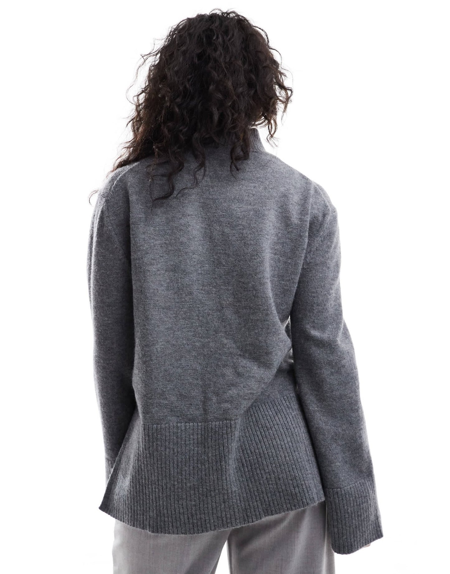 Bershka high neck jumper in grey - ASOS Sample Sale