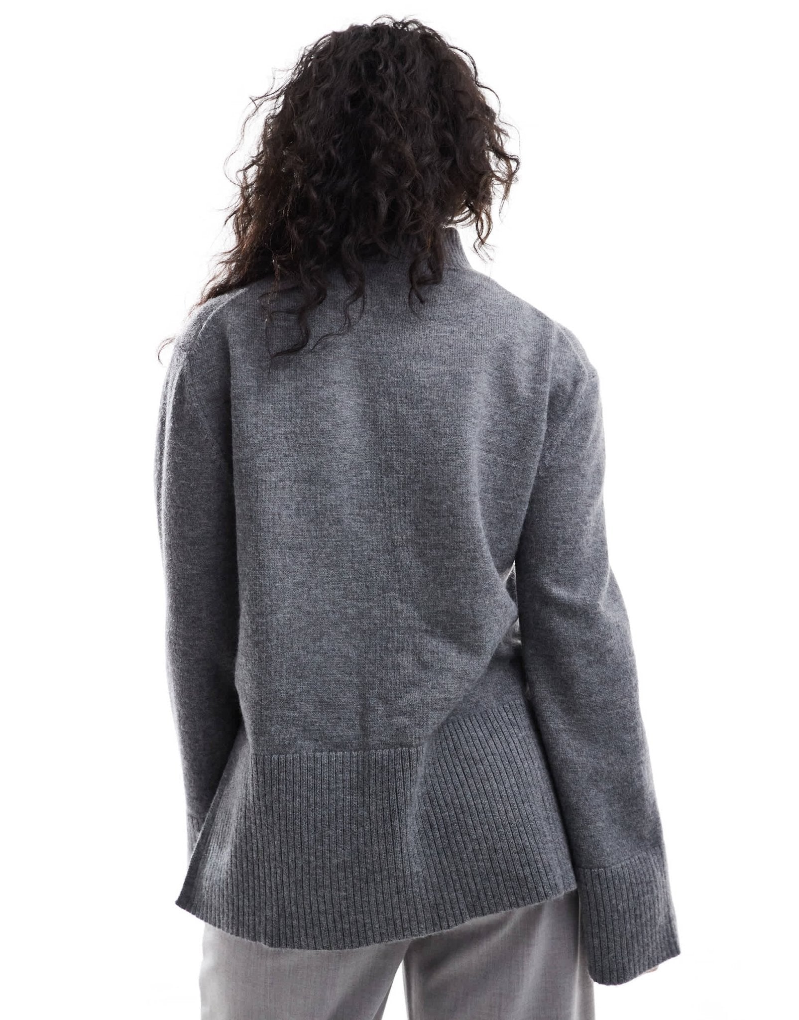 Bershka high neck jumper in grey - ASOS Sample Sale