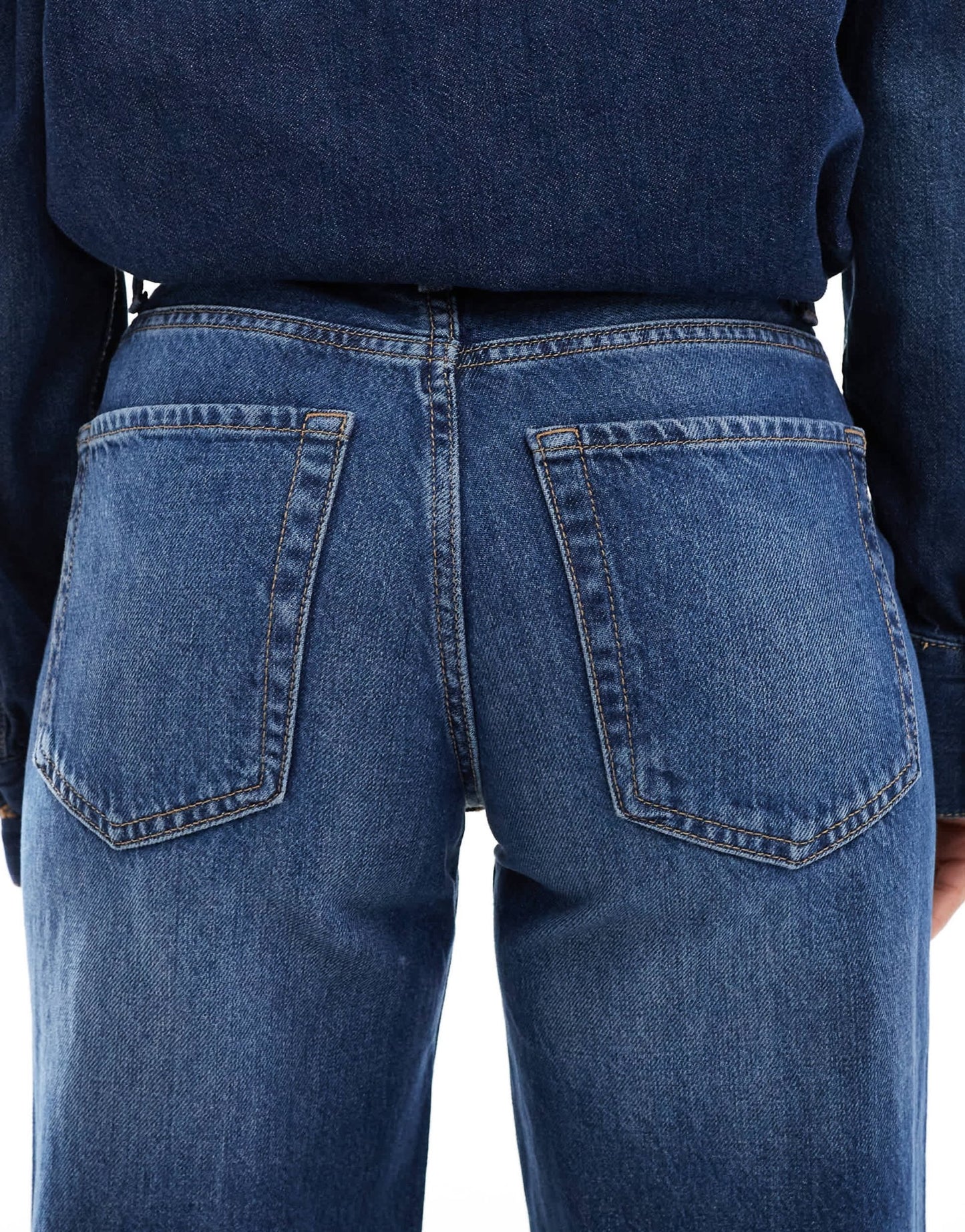 Bershka high waisted 90s wide leg jeans in dark wash - ASOS Sample Sale