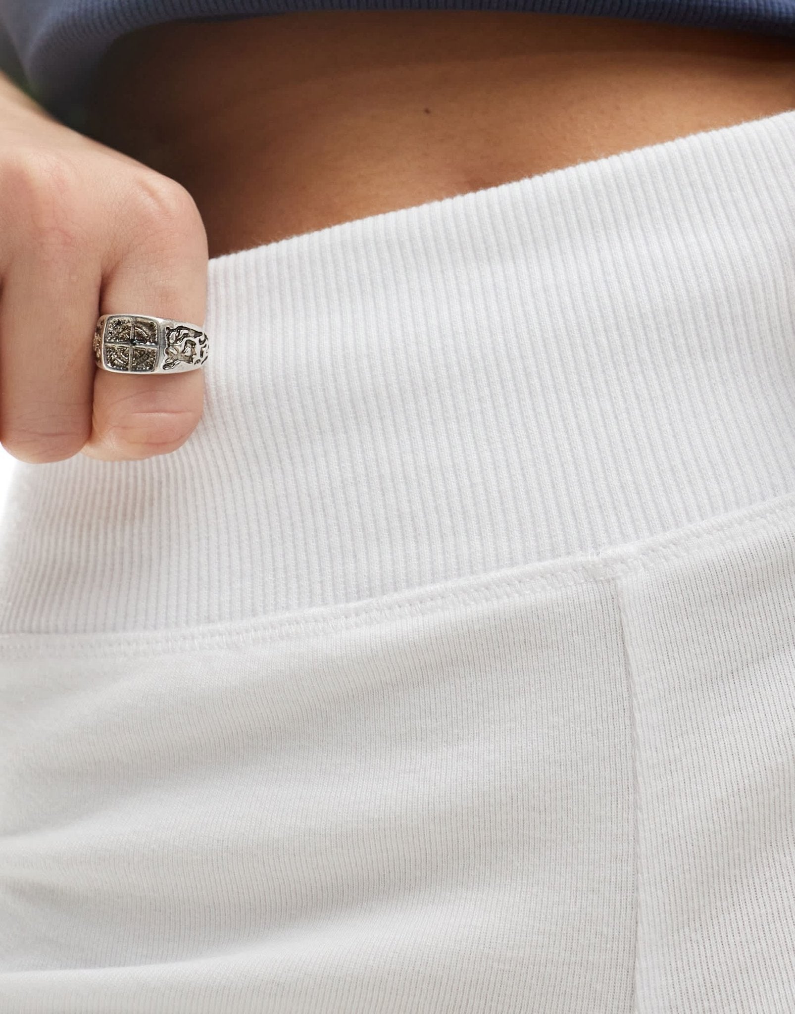 Bershka high waisted flared trousers in white - ASOS Sample Sale