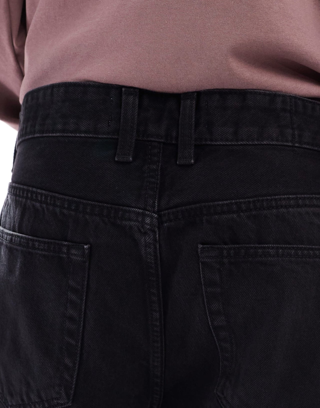 Bershka loose fit jeans in black - ASOS Sample Sale