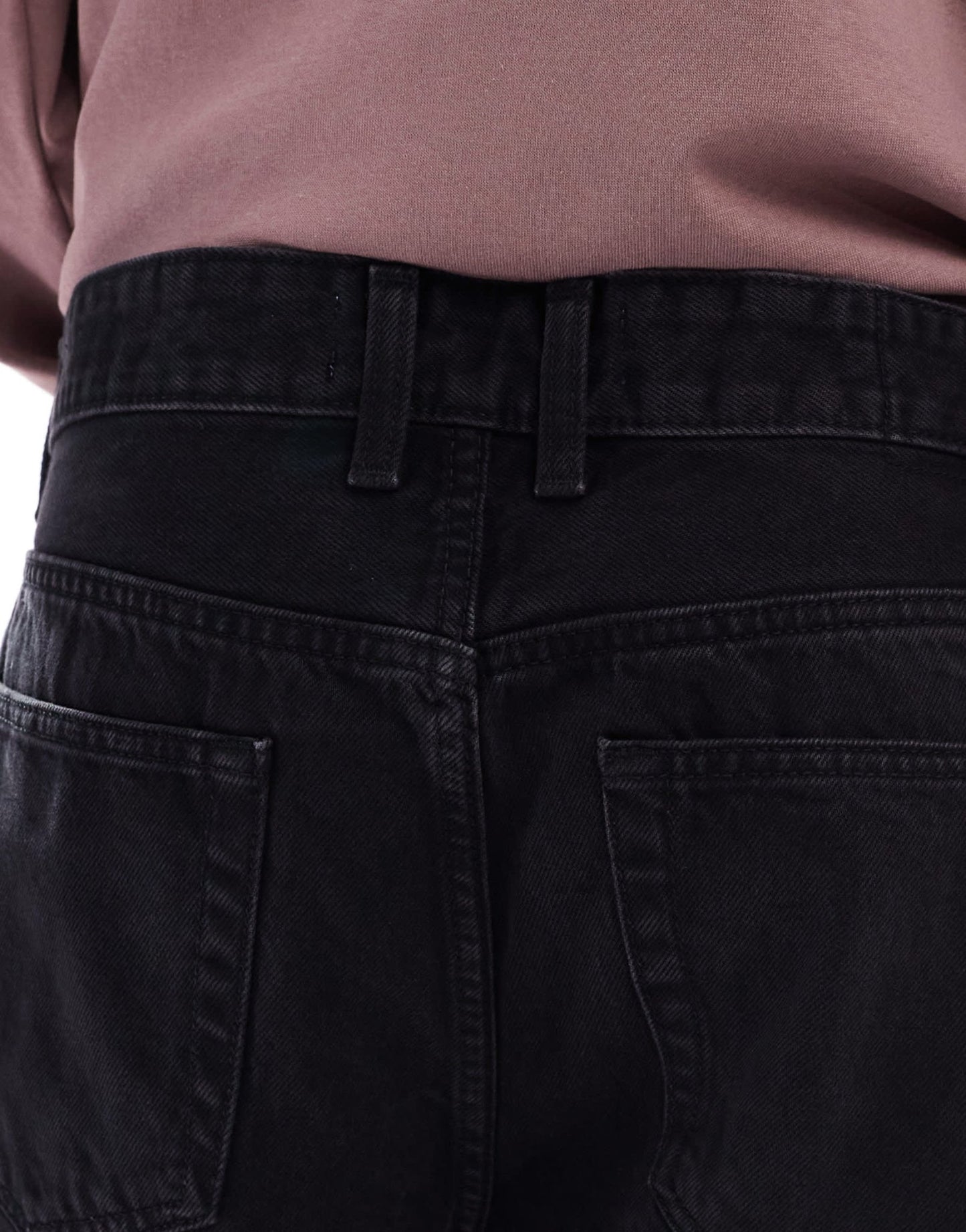 Bershka loose fit jeans in black - ASOS Sample Sale