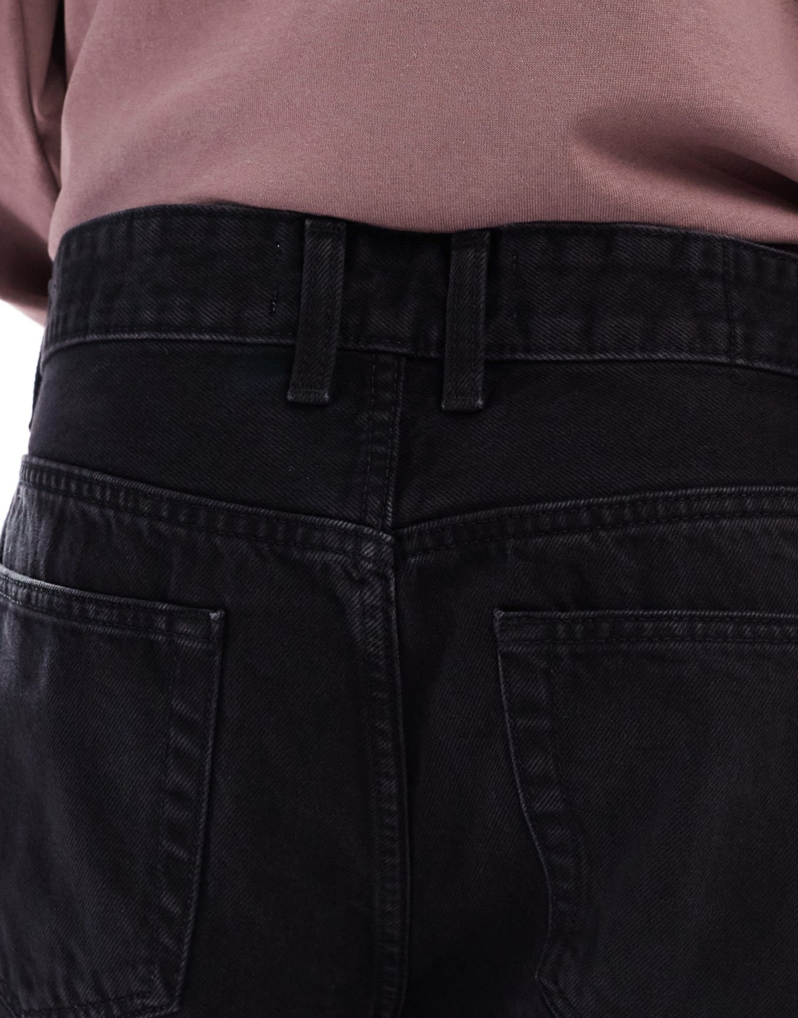 Bershka loose fit jeans in black - ASOS Sample Sale